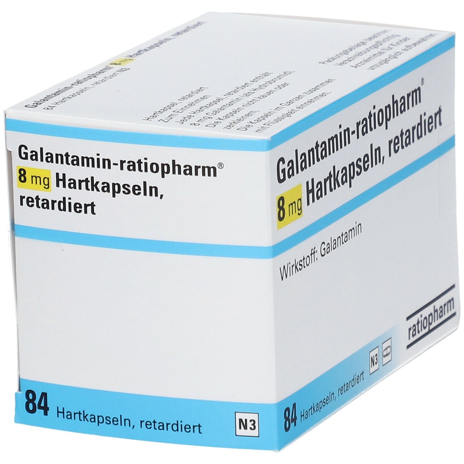 GALANTAMIN-ratiopharm 8 mg Hartkapseln retardiert 84 St Retard-Kapseln