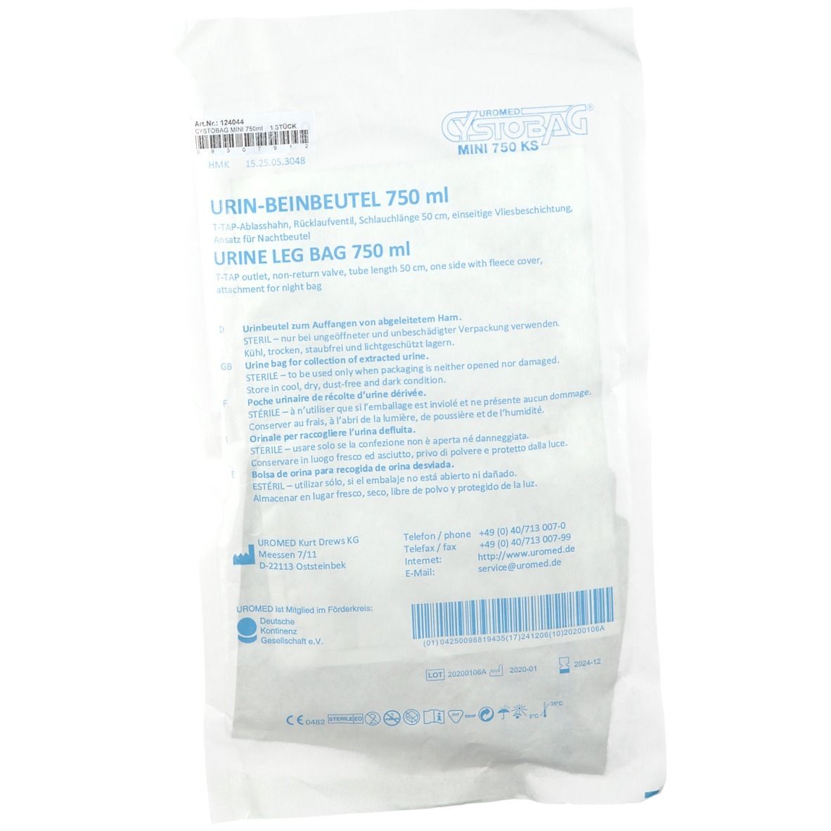 Uromed Cystobag Mini 750ml KS