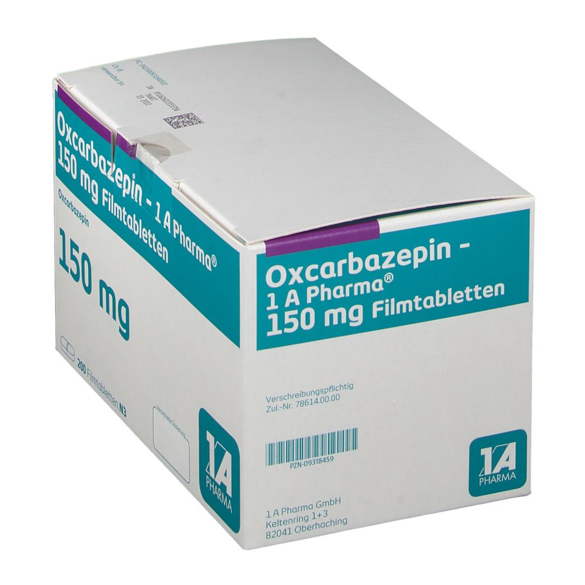 Oxcarbazepin-1A Pharma 150 mg Filmtabletten 200 St