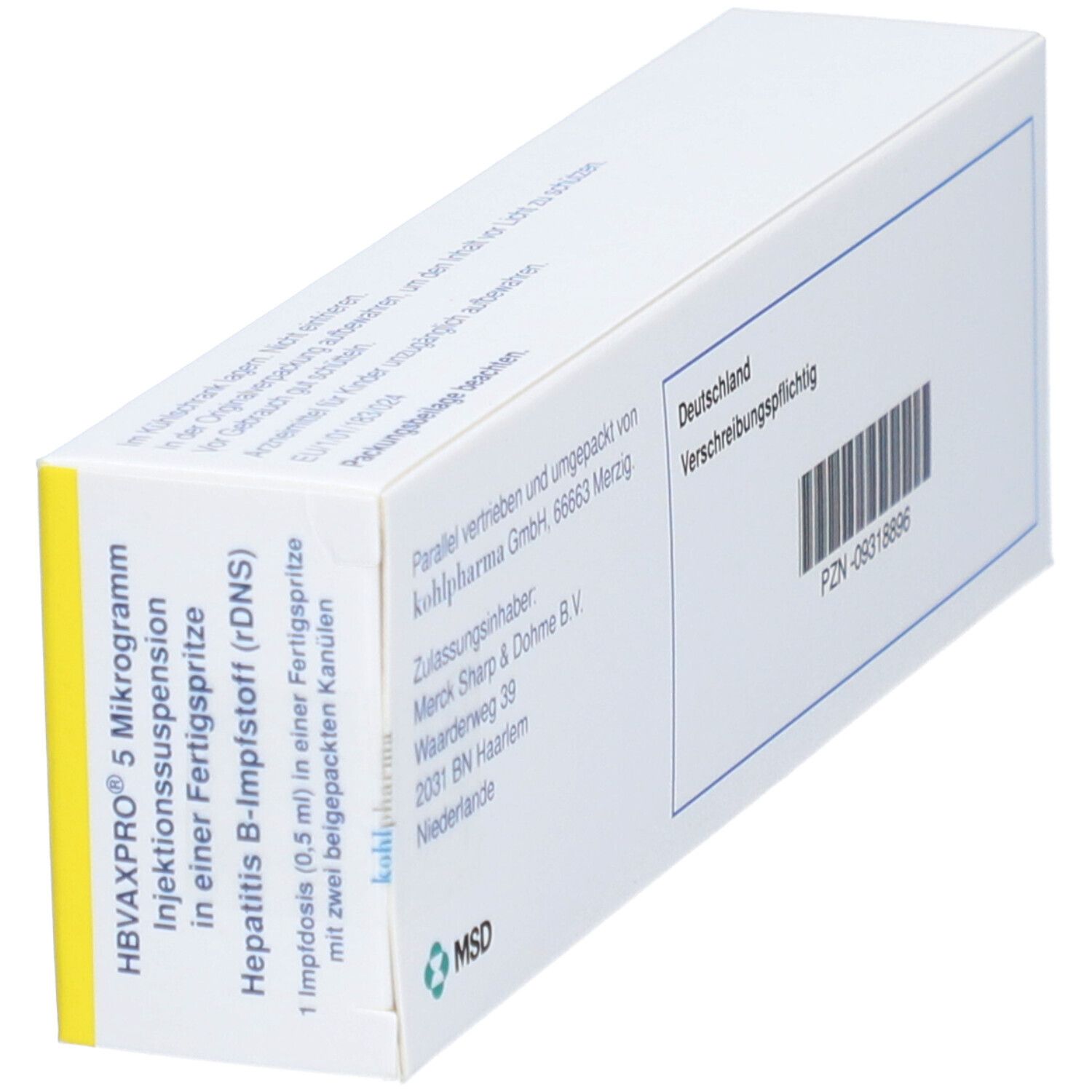 HBVAXPRO 5 µg Inj.-Susp.i.e.Fertigspr.m.Kanüle