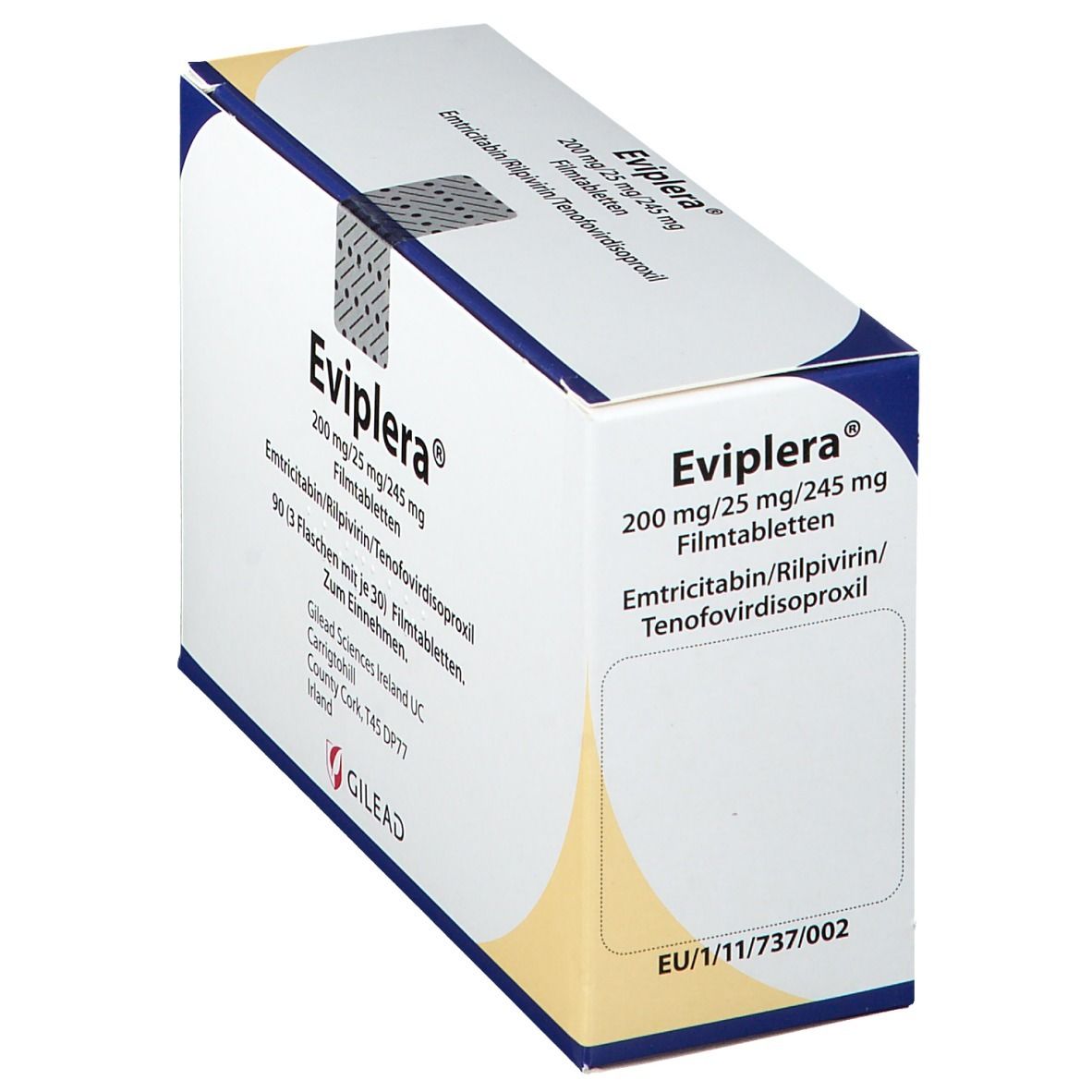 Eviplera 200 mg/25 mg/245 mg Filmtabletten 3x30 St