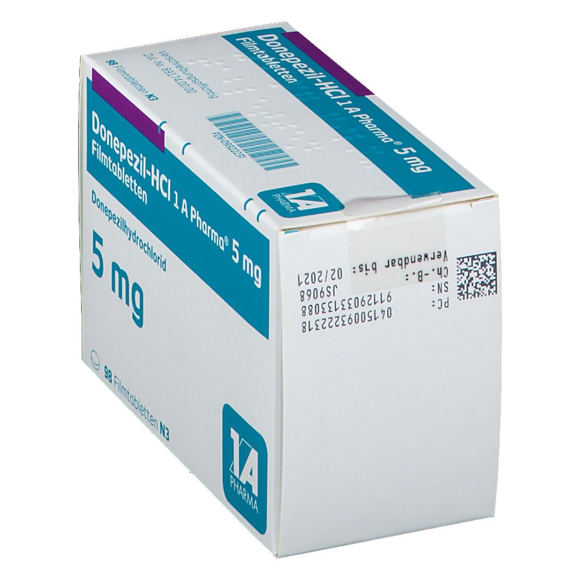 Donepezil-Hcl-1A Pharma 5 mg Filmtabletten 98 St