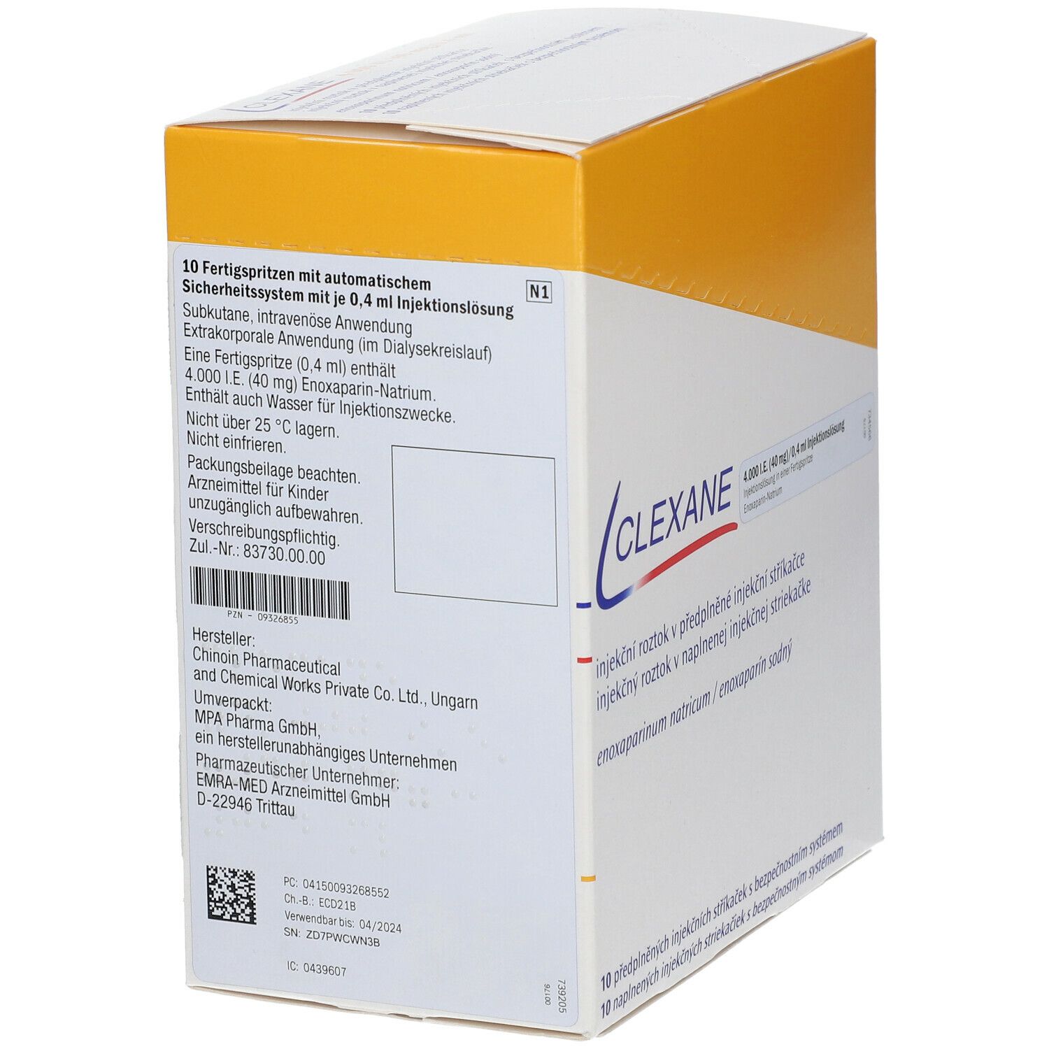 Clexane 4.000 I.E. 40 mg/0,4 ml ILO