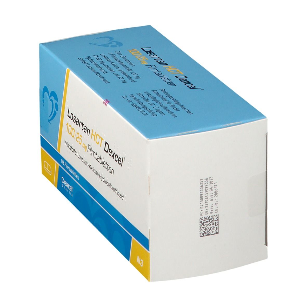 Losartan HCT Dexcel 100/25mg Filmtabletten 98 St