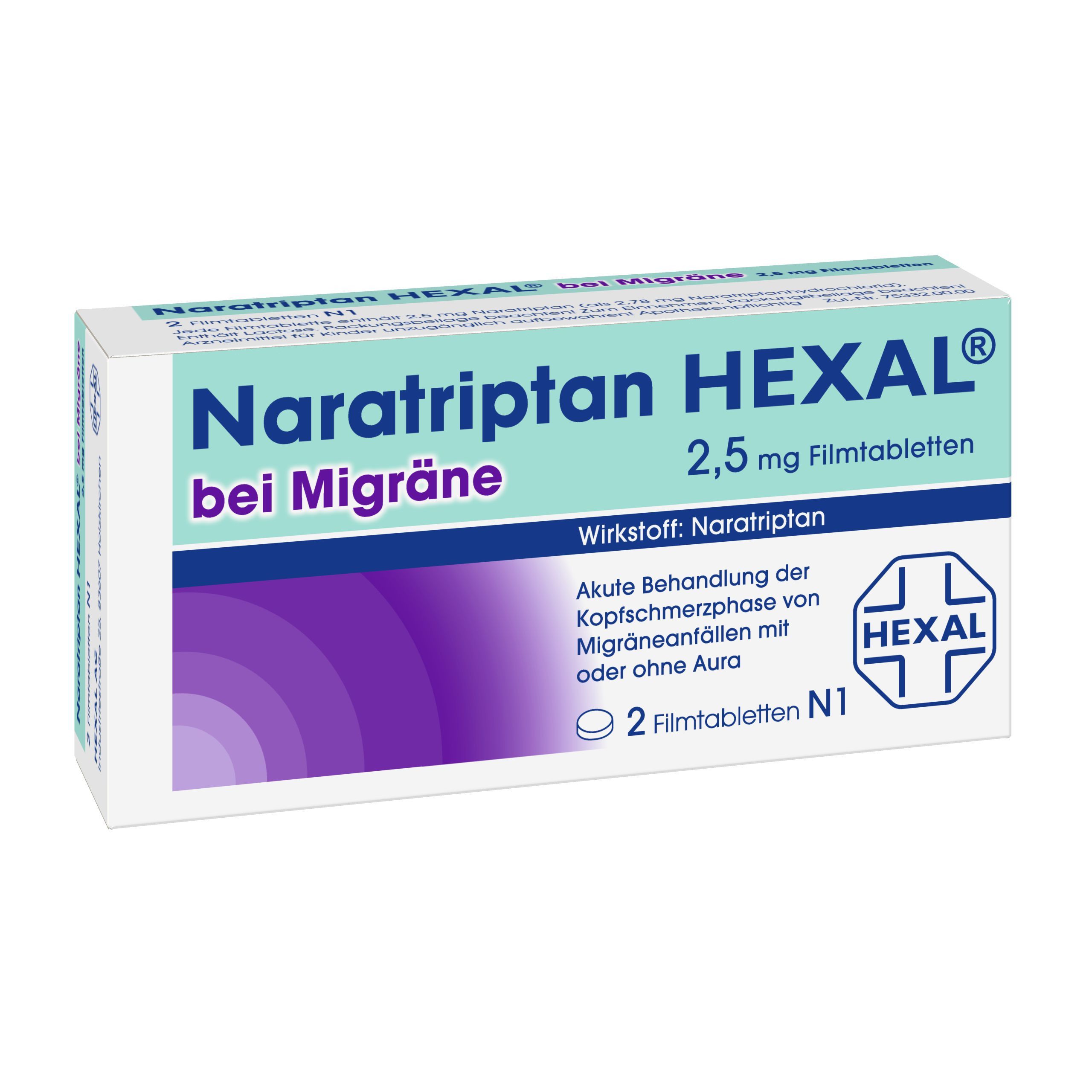 Naratriptan HEXAL® bei Migräne 2,5 mg