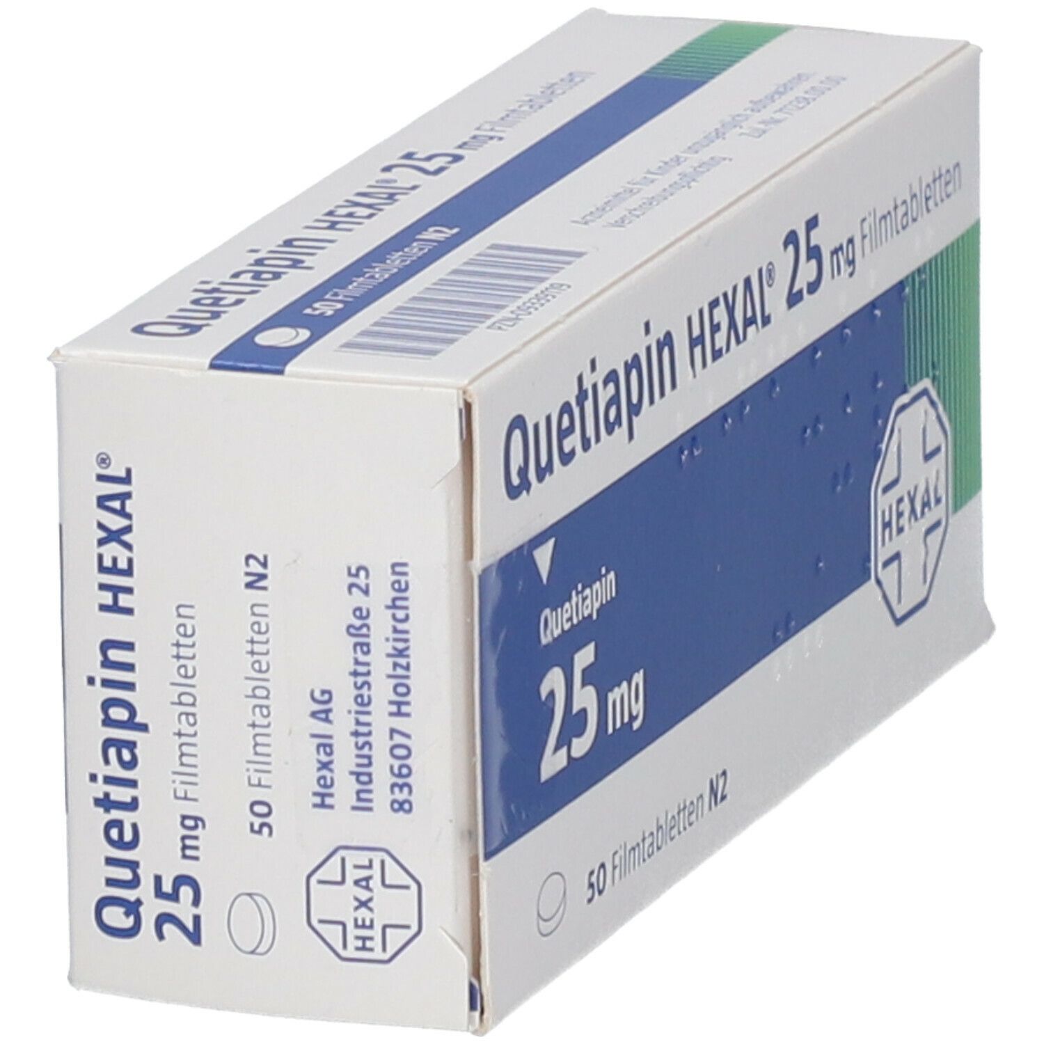 Quetiapin Hexal 25 mg Filmtabletten Dose 100 St