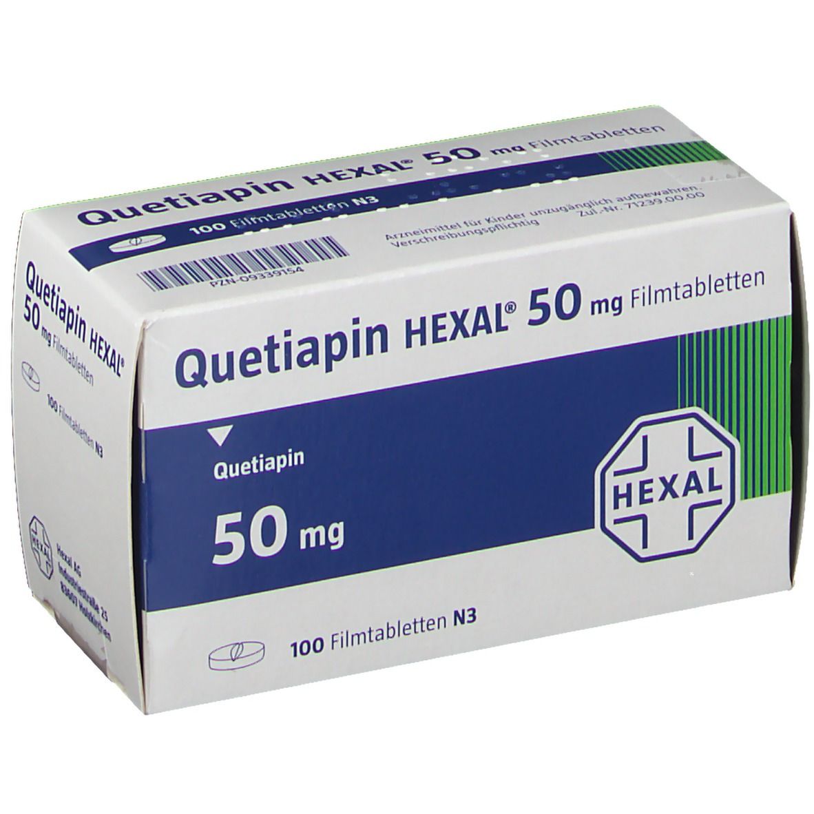 Quetiapin HEXAL® 50 mg 100 St mit dem ERezept kaufen Shop Apotheke