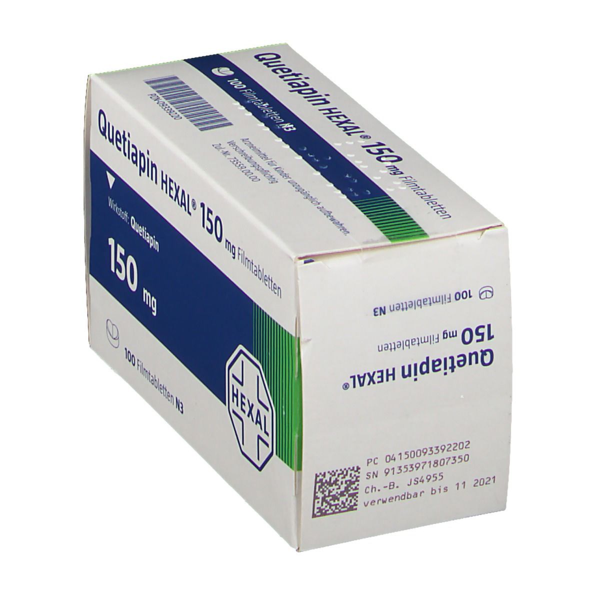 Quetiapin Hexal 150 mg Filmtabletten 100 St