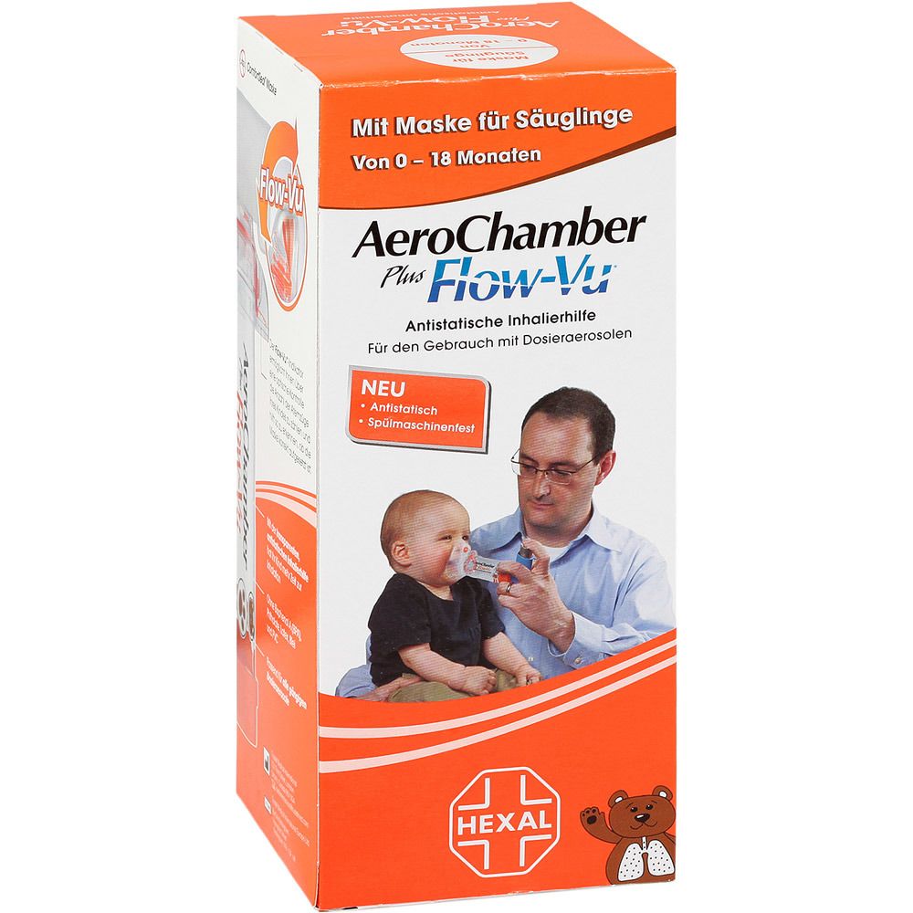 AeroChamber Inhalierhilfe mit Maske für Säuglinge (von 0 - 18 Monaten)