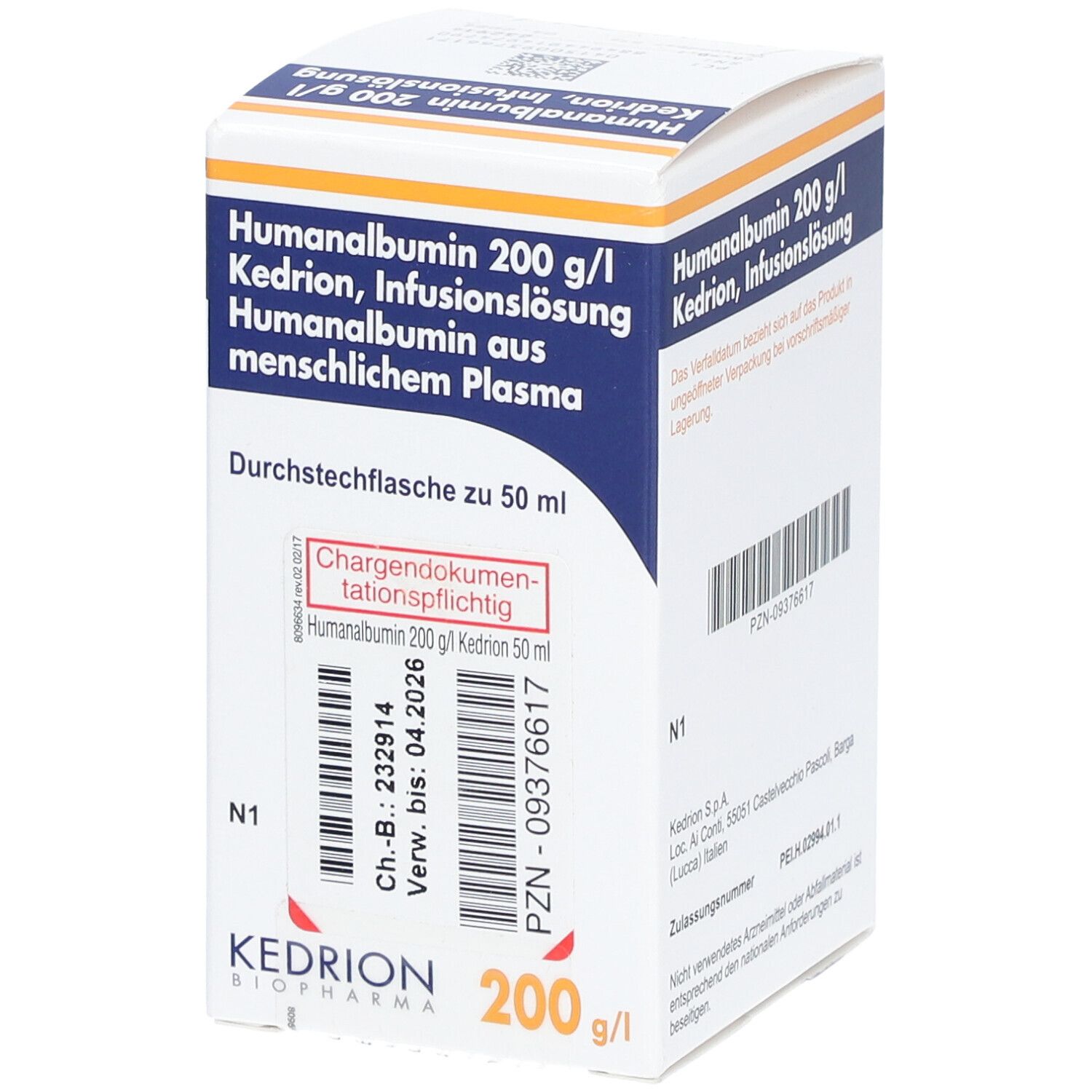 Humanalbumin 200 g/l Kedrio