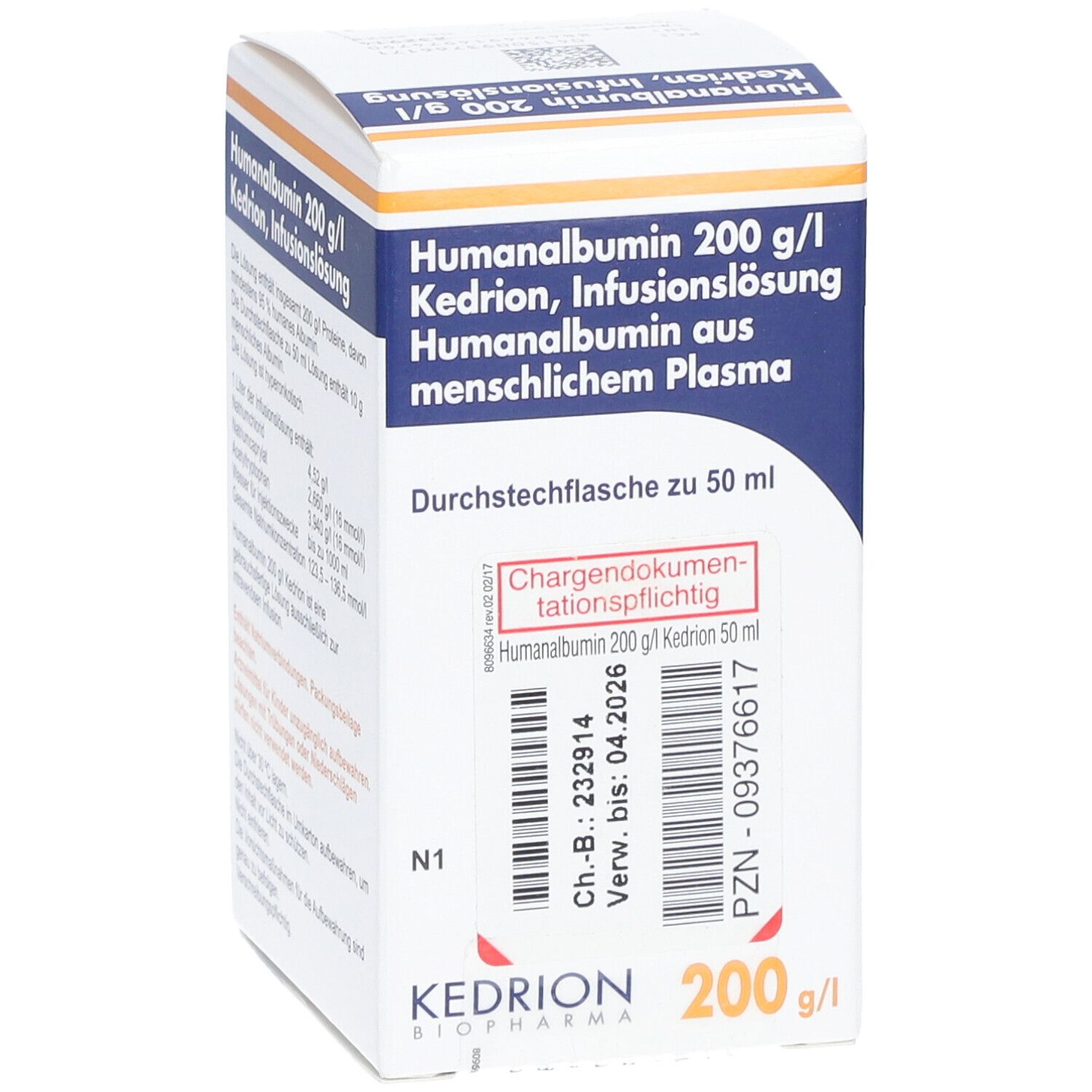 Humanalbumin 200 g/l Kedrio