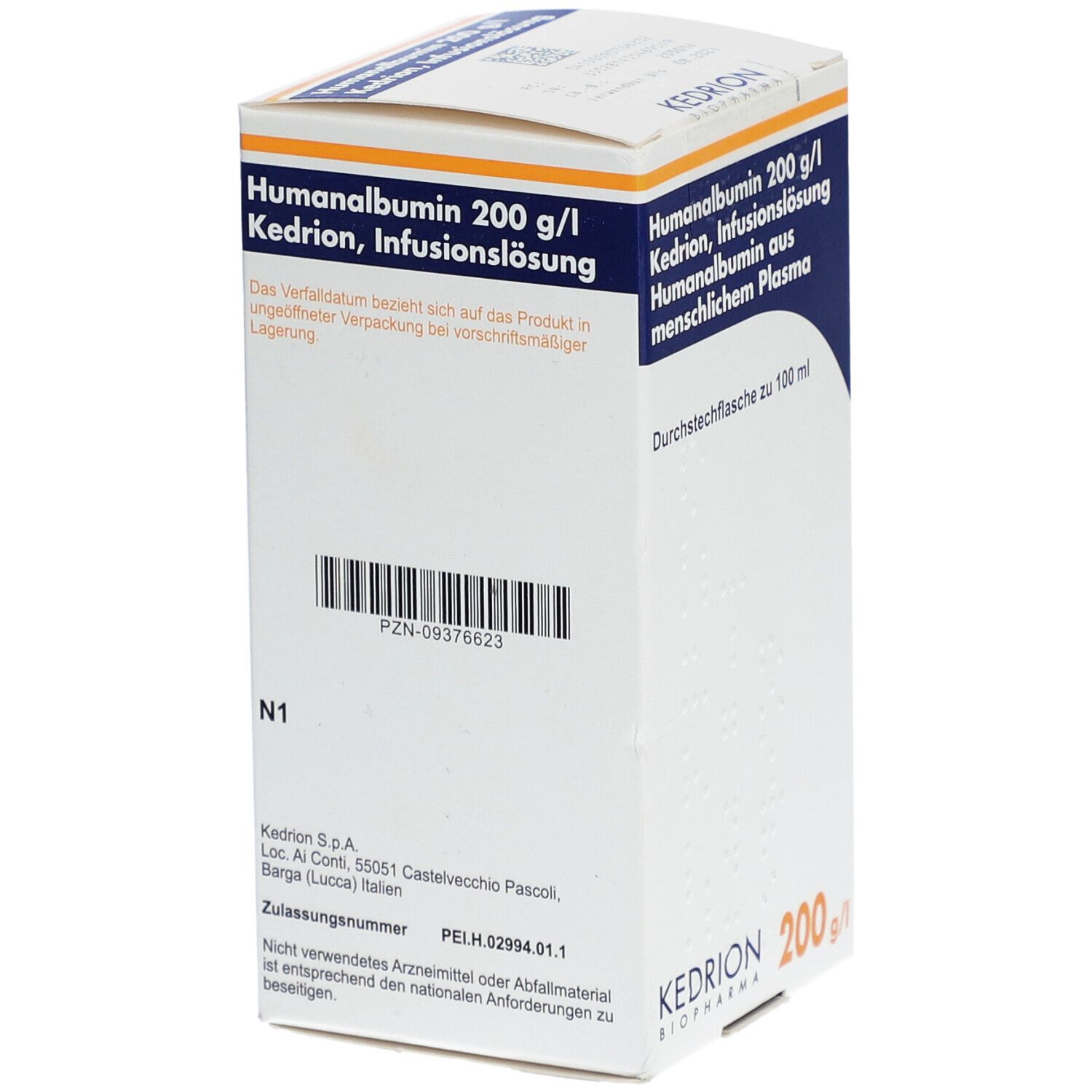 Humanalbumin 200 g/l Kedrio