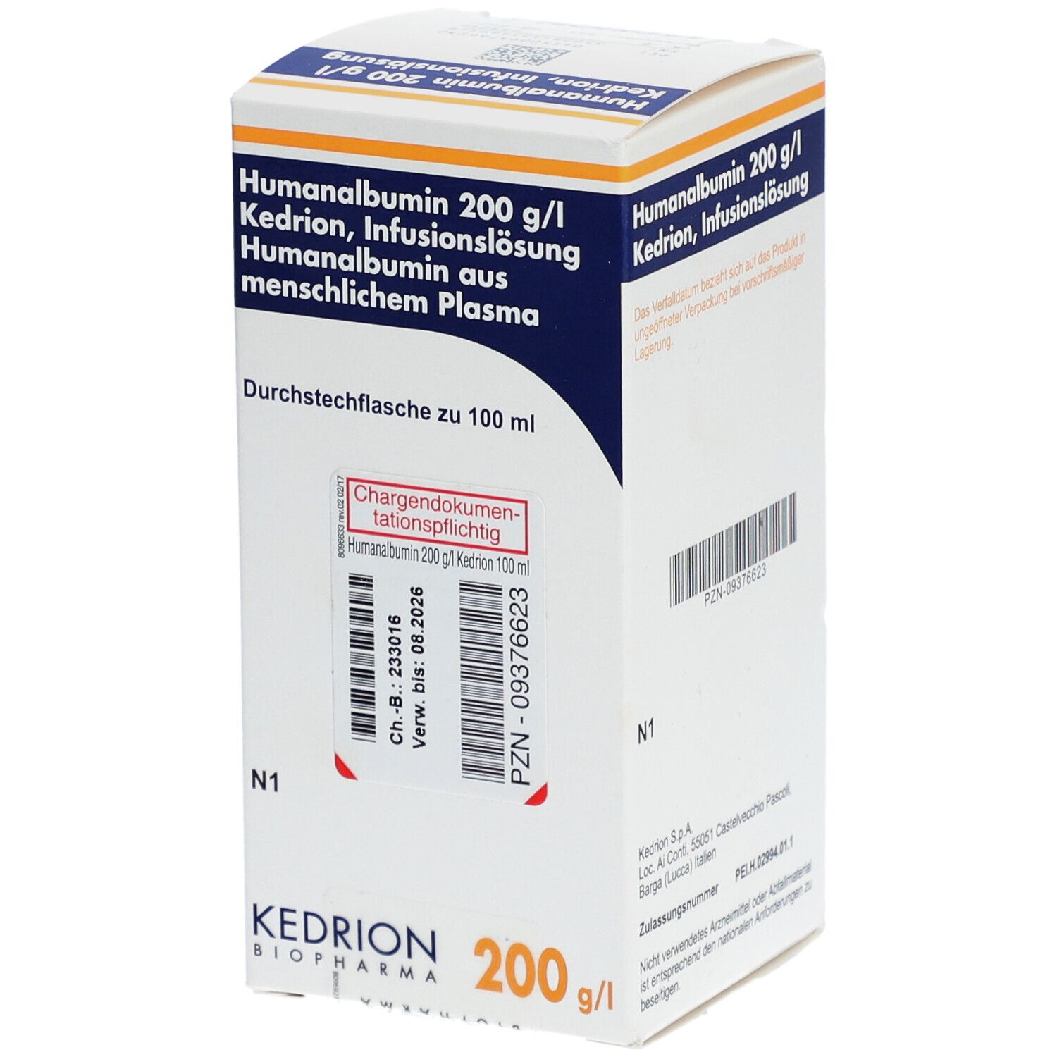 Humanalbumin 200 g/l Kedrio
