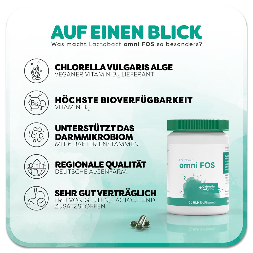 Lactobact omni FOS - Die einzigartige Kombination aus der Chlorella vulgaris Alge und Probiotikum