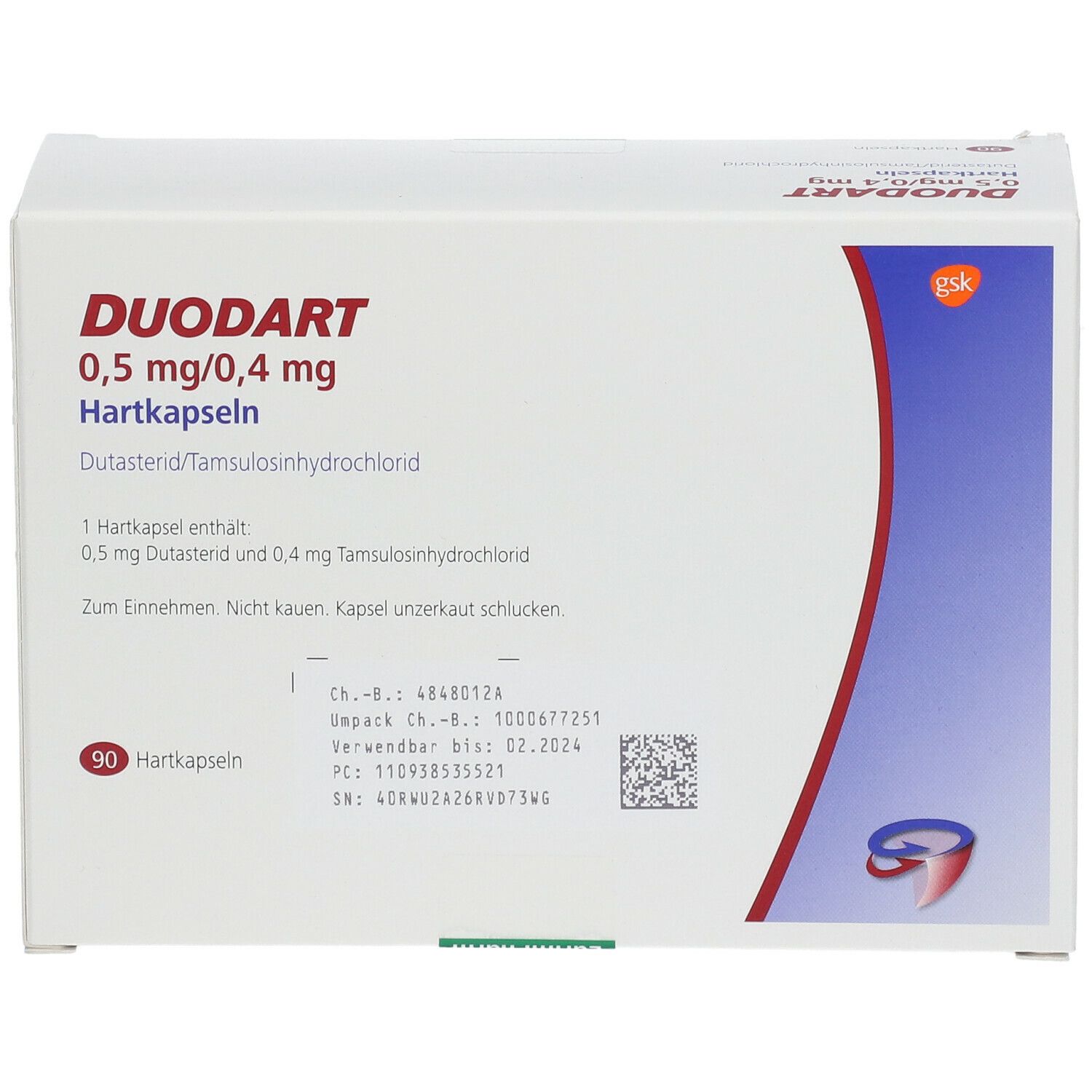 DUODART 0.5 mg/0.4 mg