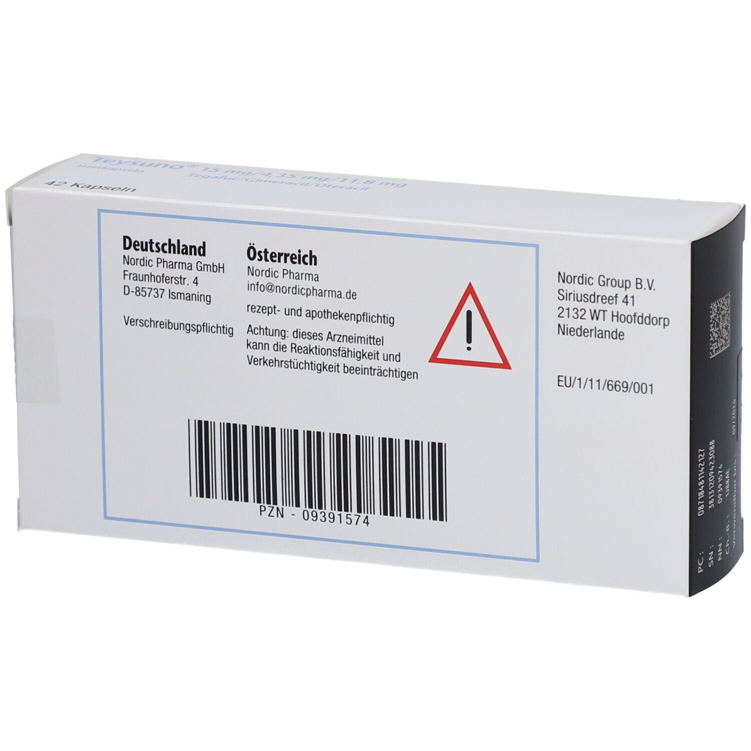 Teysuno 15 mg/4,35 mg/11,8 mg