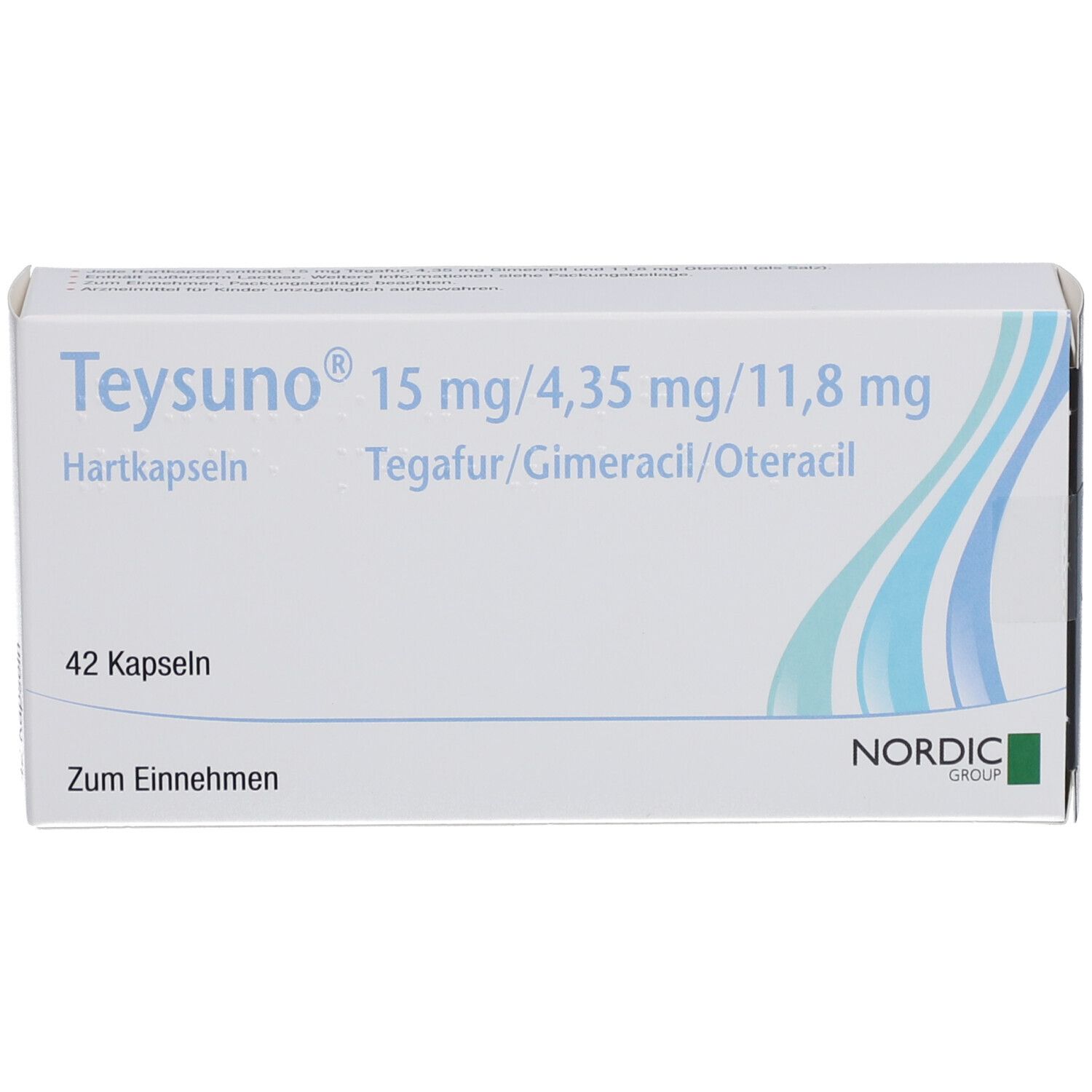 Teysuno 15 mg/4,35 mg/11,8 mg