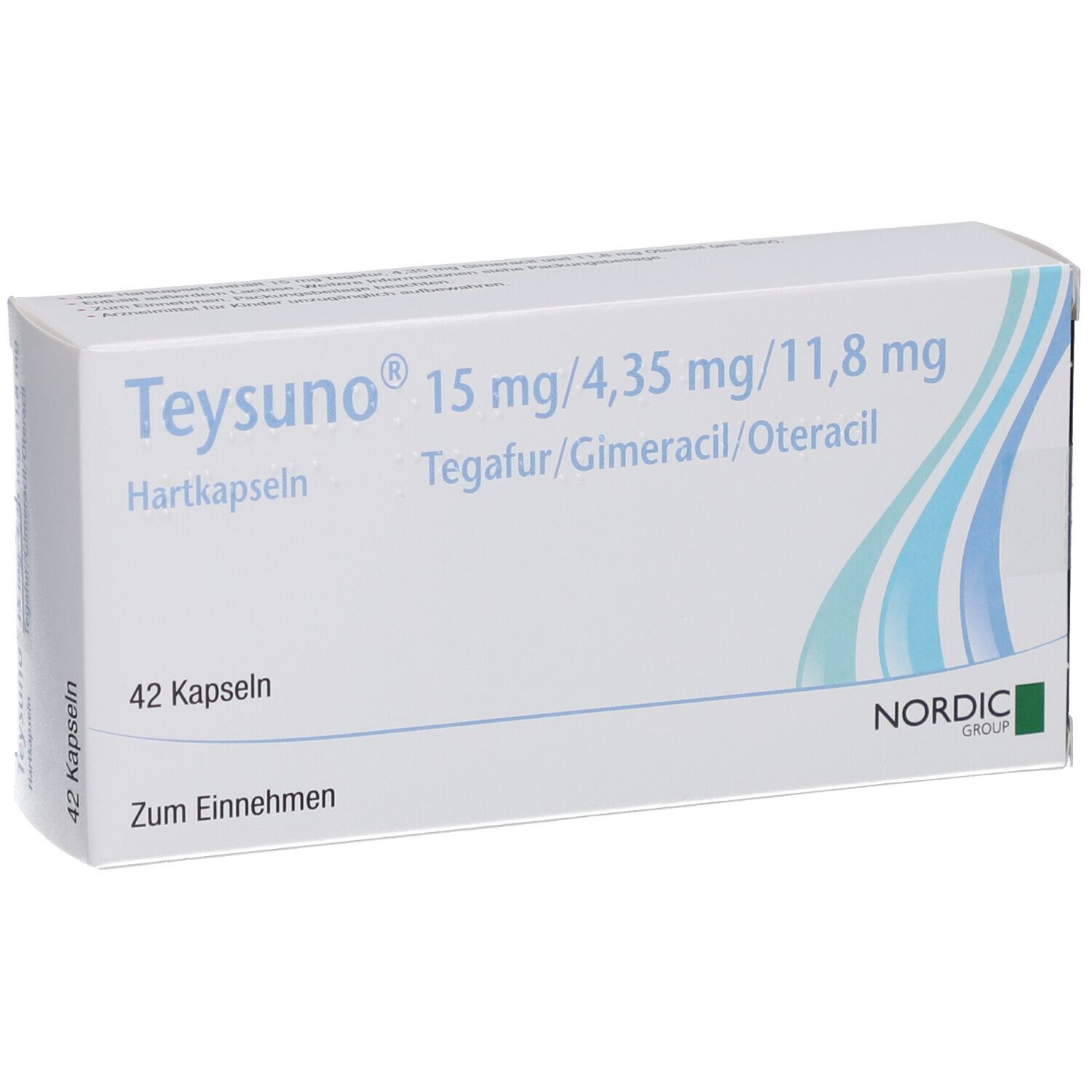 Teysuno 15 mg/4,35 mg/11,8 mg