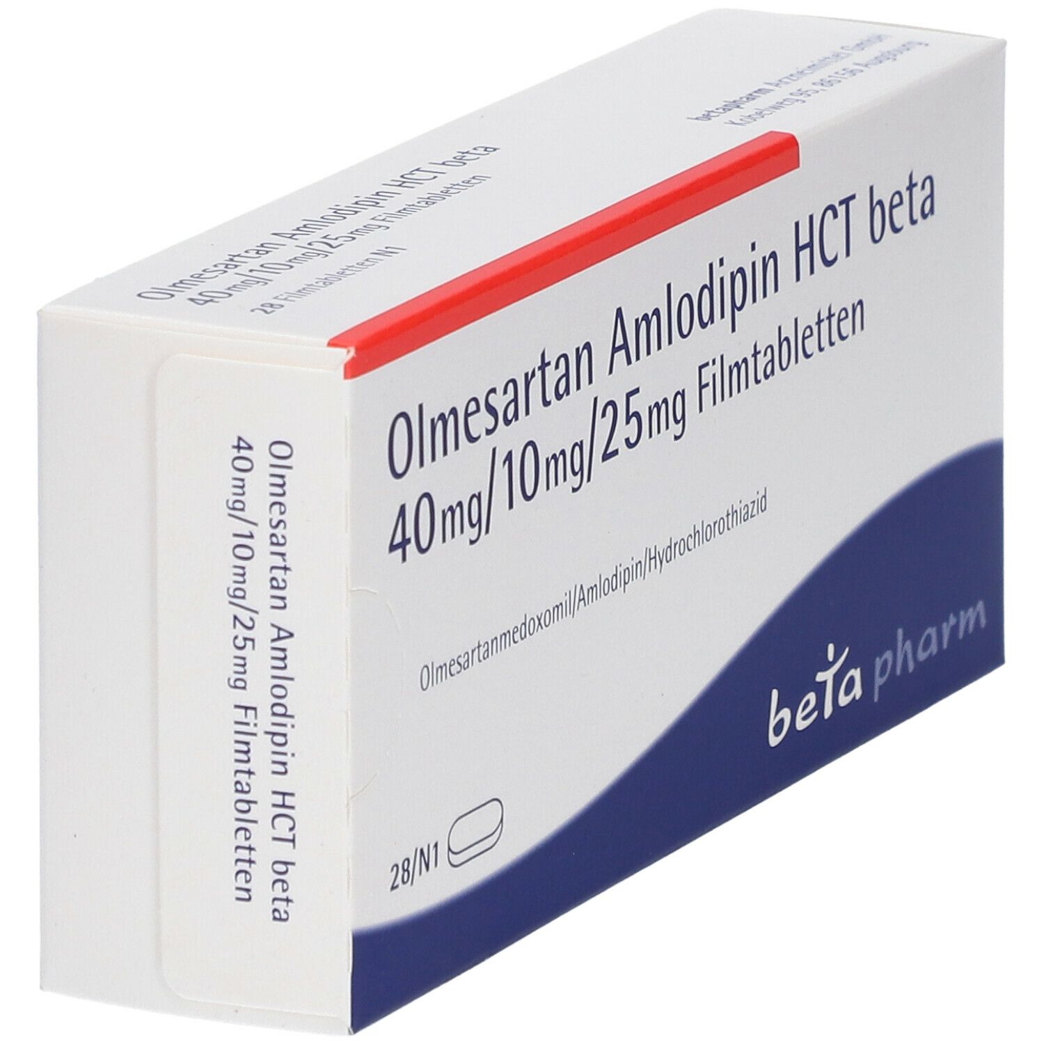 Olmesartan Amlodipin HCT beta 40mg/10mg/25mg FTA 28 St Filmtabletten