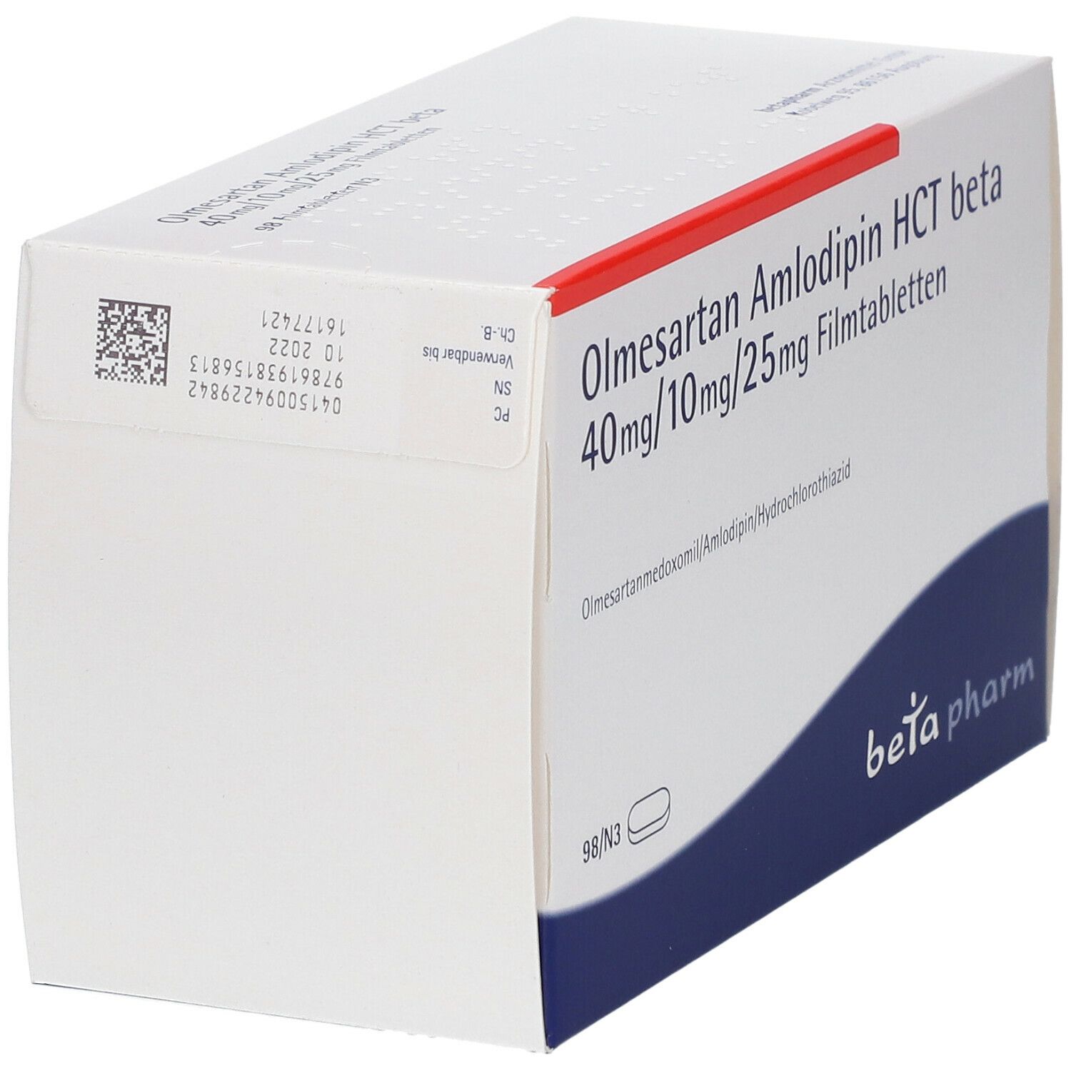 Olmesartan Amlodipin HCT beta 40mg/10mg/25mg FTA 98 St Filmtabletten