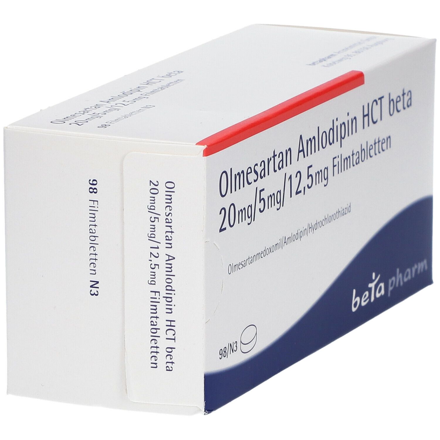 Olmesartan Amlodipin HCT beta 20mg/5mg/12,5mg FTA 98 St Filmtabletten