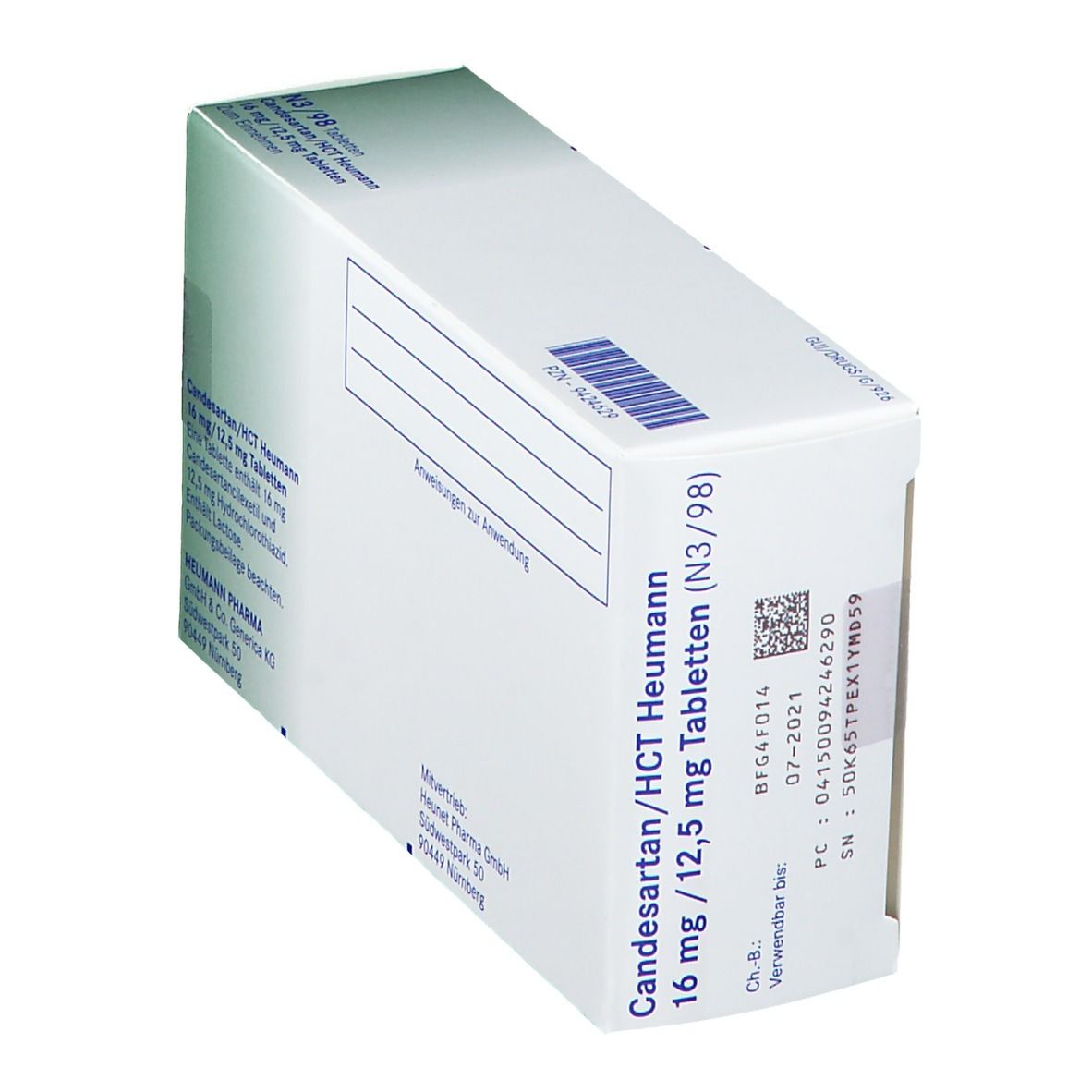 Candesartan/HCT Heumann 16 mg/12,5 mg