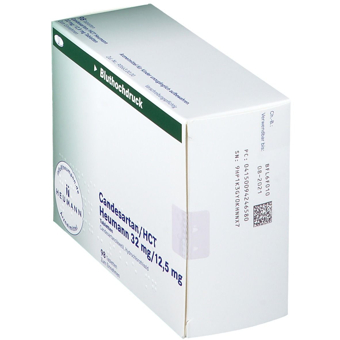 Candesartan/Hct Heumann 32 mg/12,5 mg Tabletten 98 St