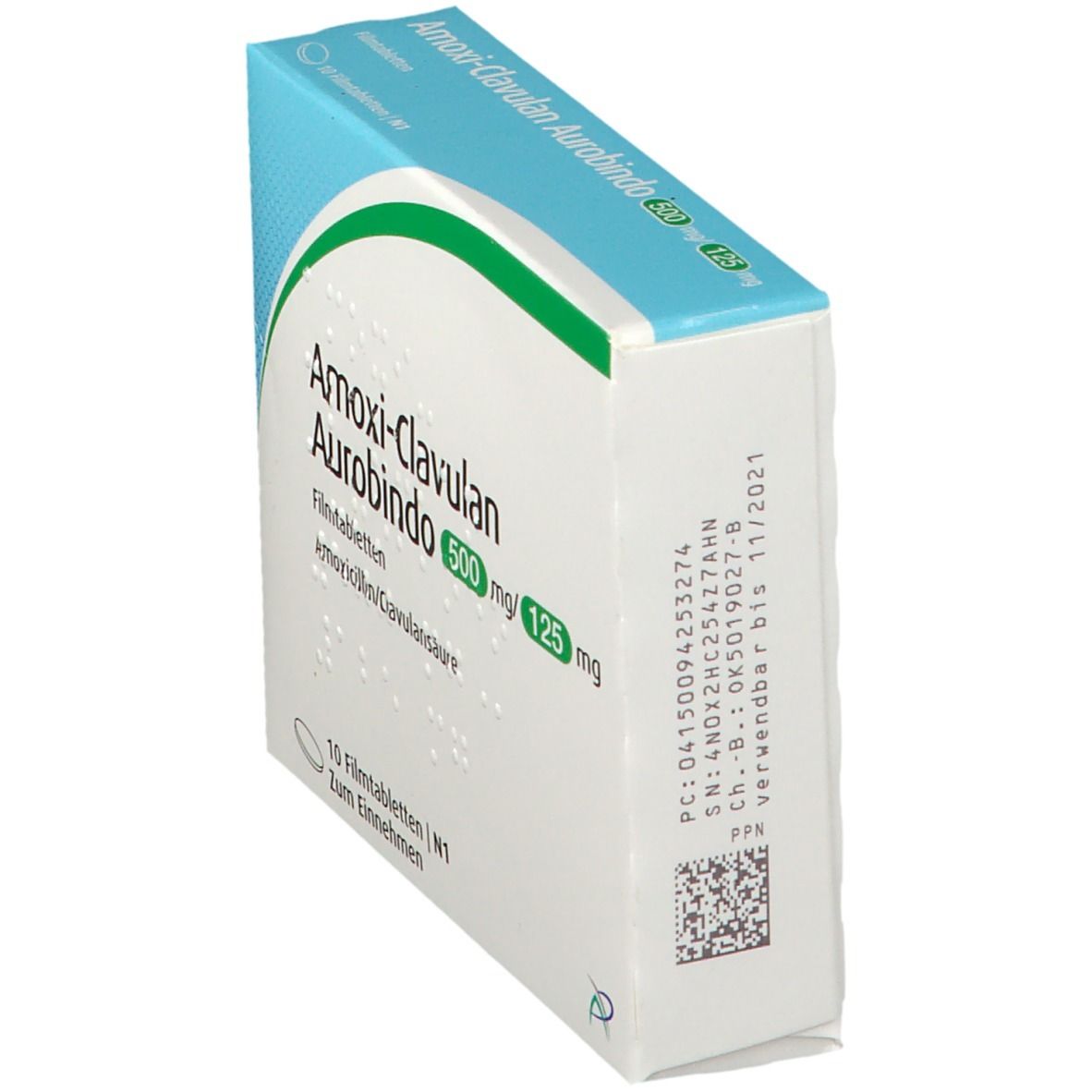 Amoxi Clavulan Aurobindo 500mg/125mg Filmtabletten 10 St