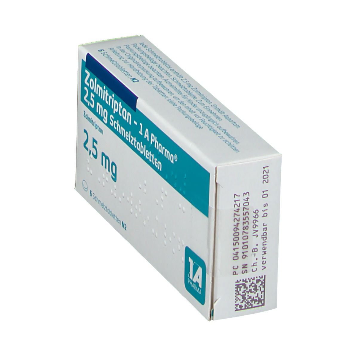 Zolmitriptan-1A Pharma 2,5 mg Schmelztabletten 6 St