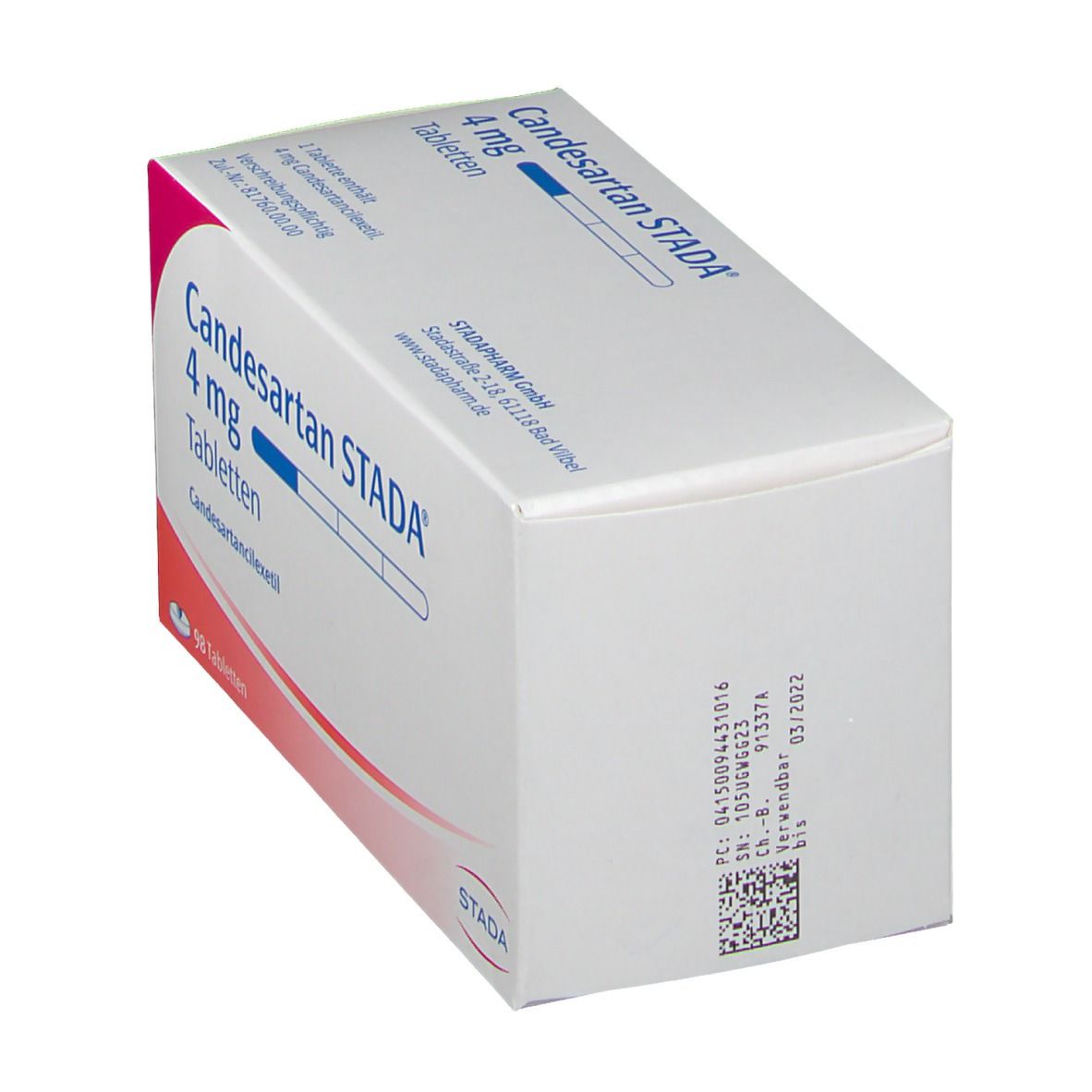 Candesartan Stada 4 mg Tabletten 98 St