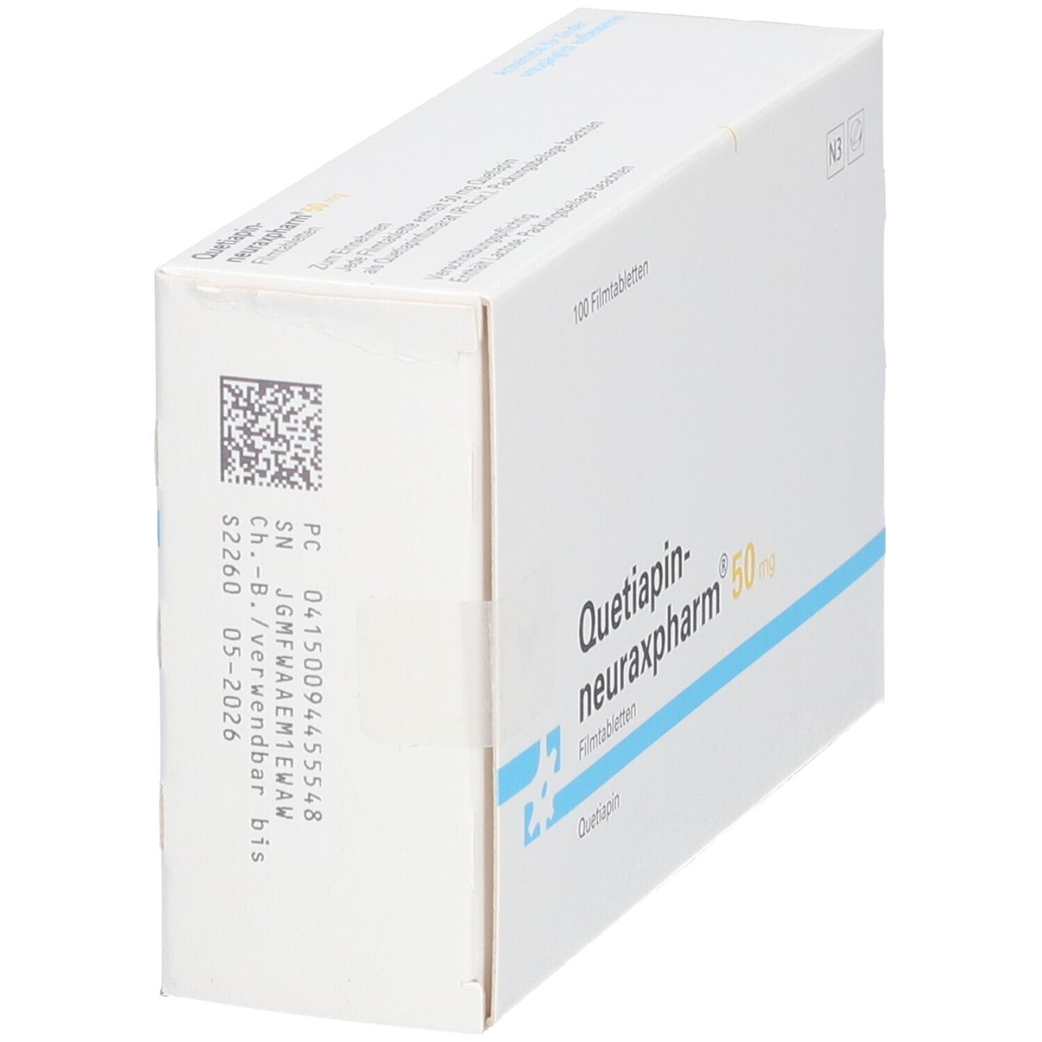 QUETIAPIN-neuraxpharm 50 mg Filmtabletten 100 St