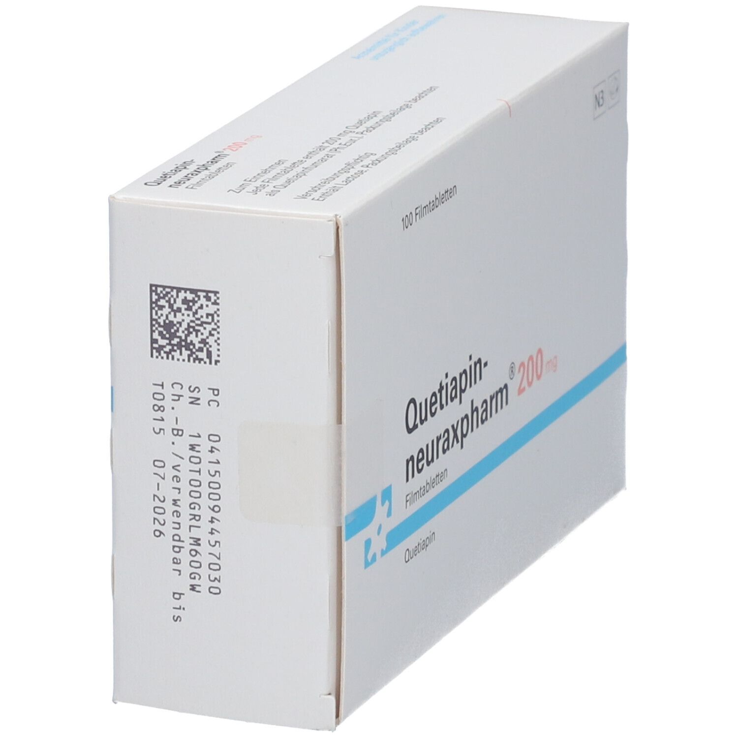 QUETIAPIN-neuraxpharm 200 mg Filmtabletten 100 St