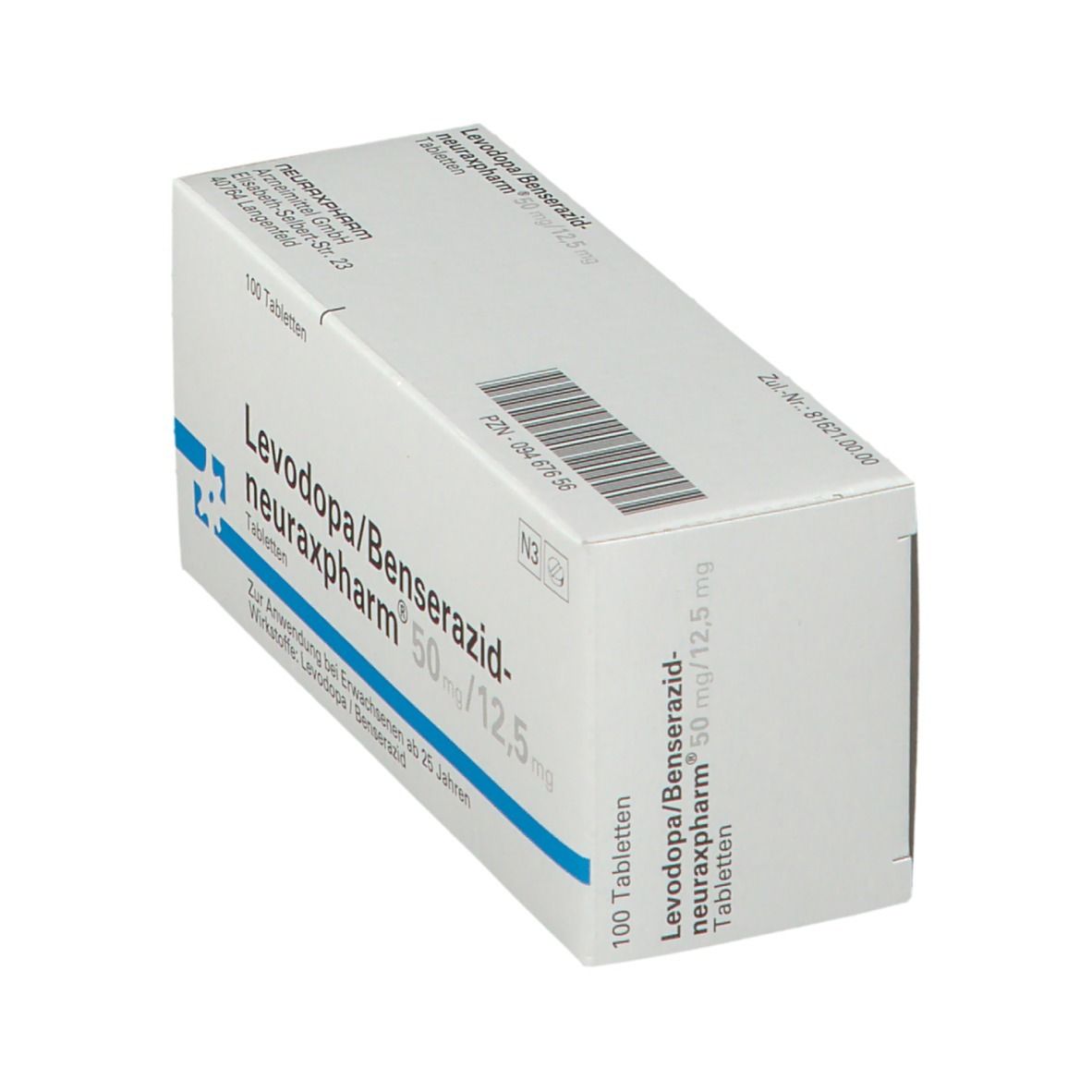 LEVODOPA/Benserazid-neuraxpharm 50 mg/12,5 mg Tab. 100 St Tabletten