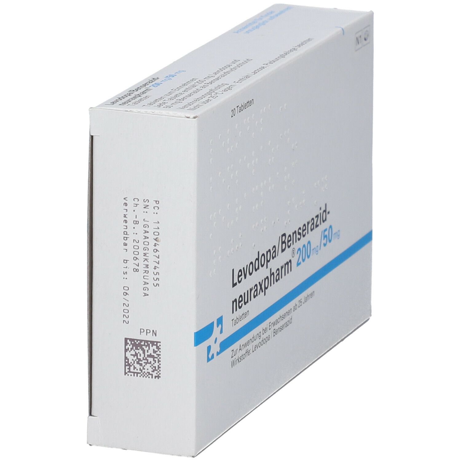 LEVODOPA/Benserazid-neuraxpharm 200 mg/50 mg Tabl. 20 St Tabletten