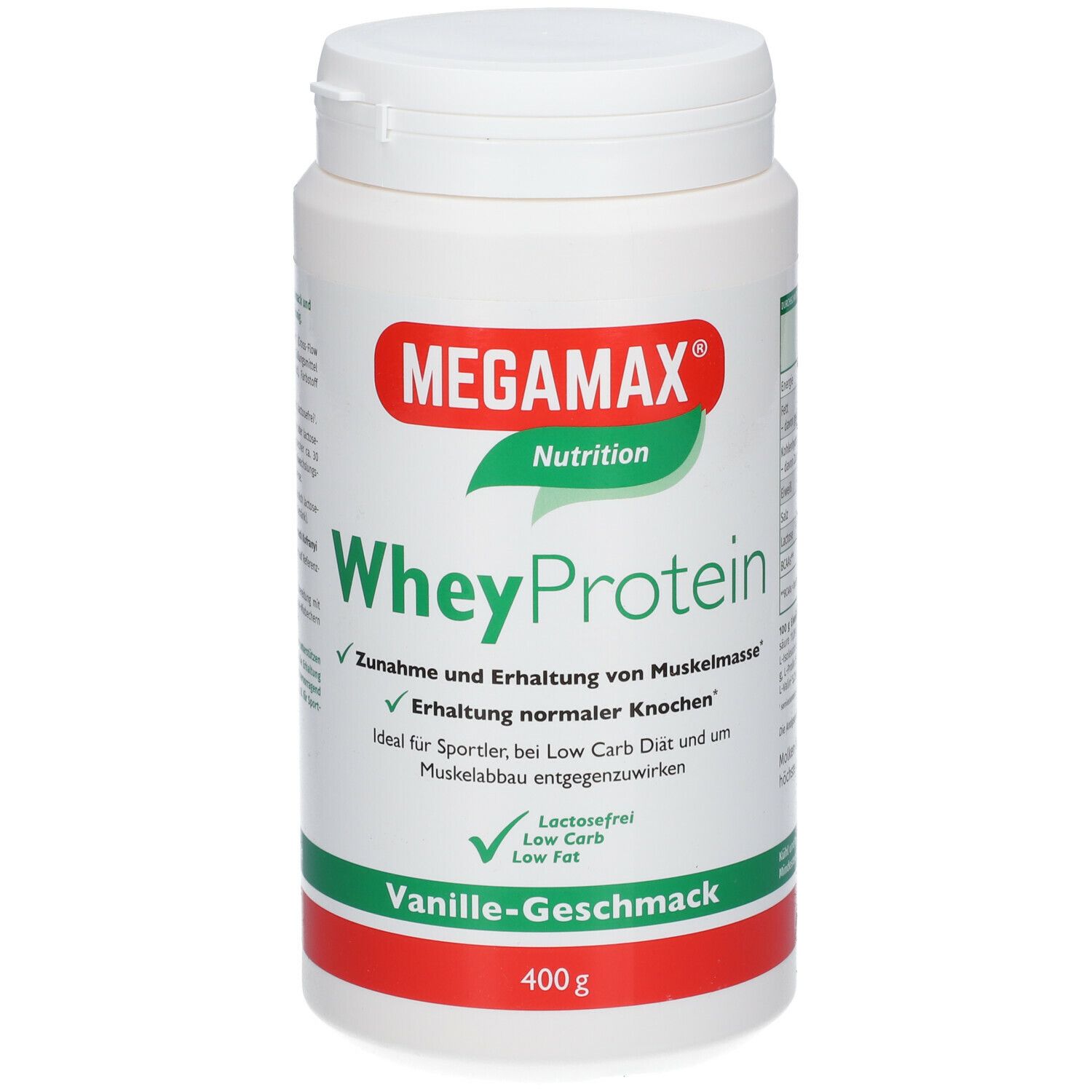 Wheyprotein Lactosefrei Vanille Pulver