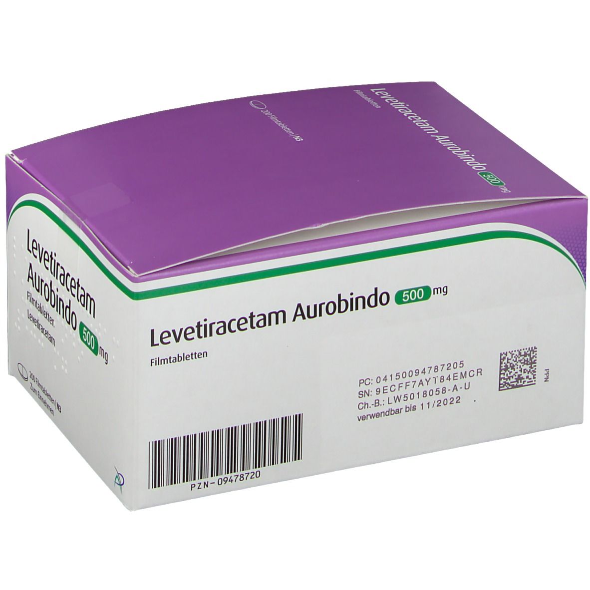 Levetiracetam Aurobindo 500 mg Filmtabletten 200 St