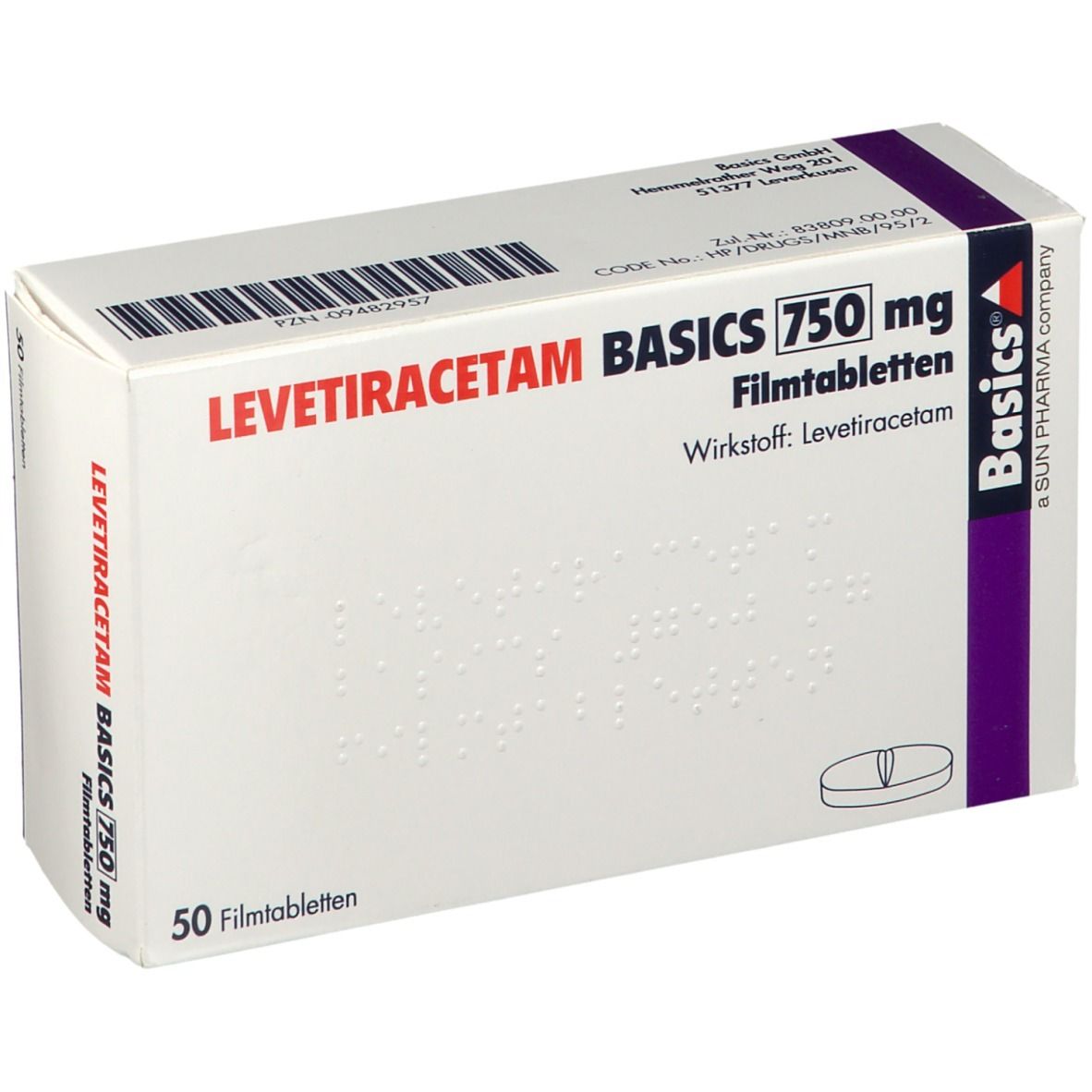 LEVETIRACETAM BASICS 750 mg