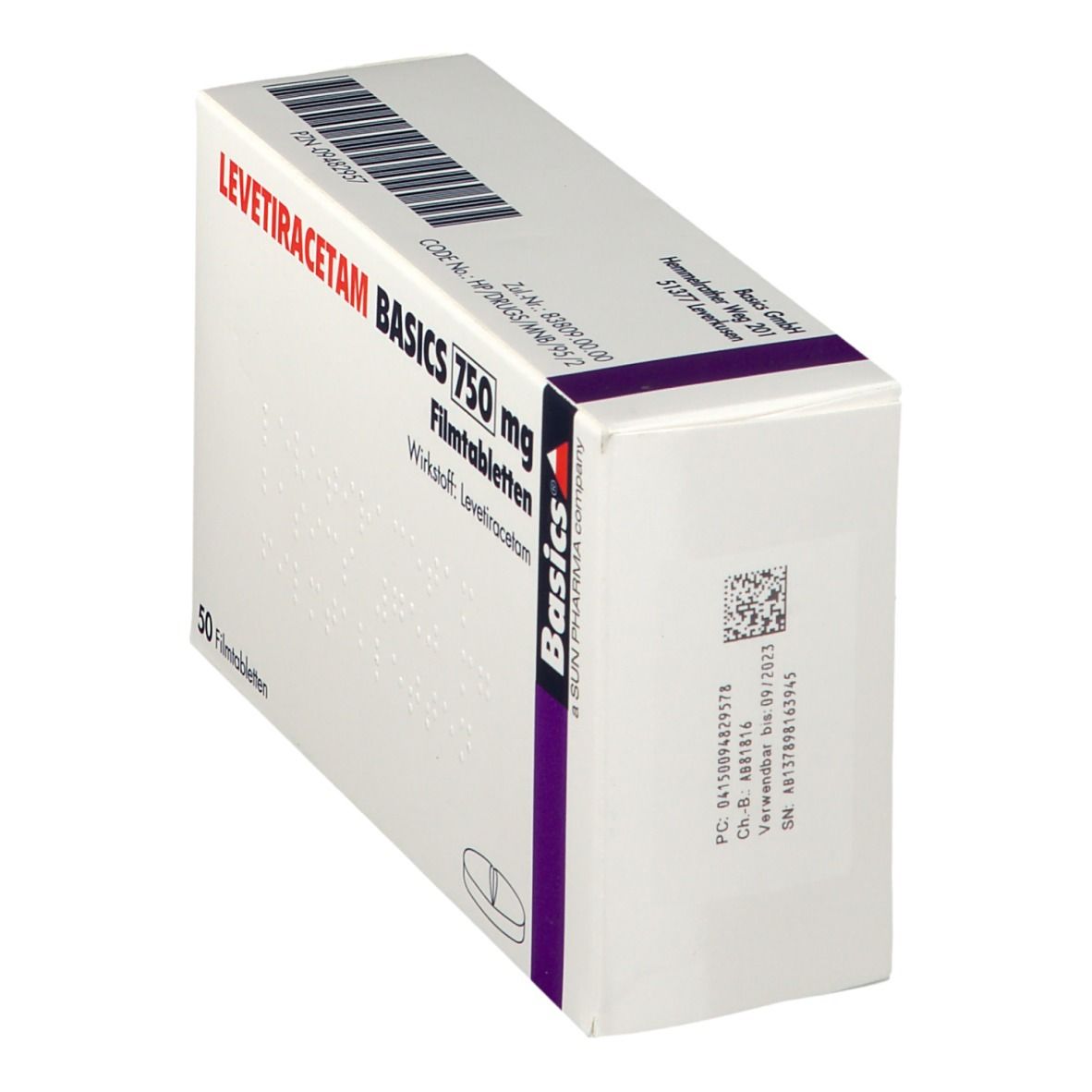 LEVETIRACETAM BASICS 750 mg