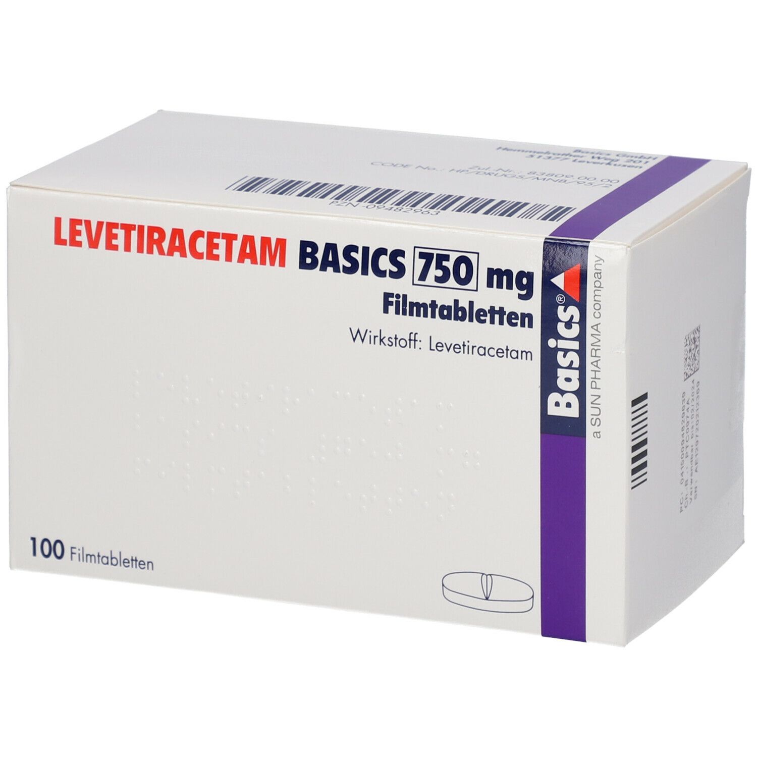 LEVETIRACETAM BASICS 250 mg