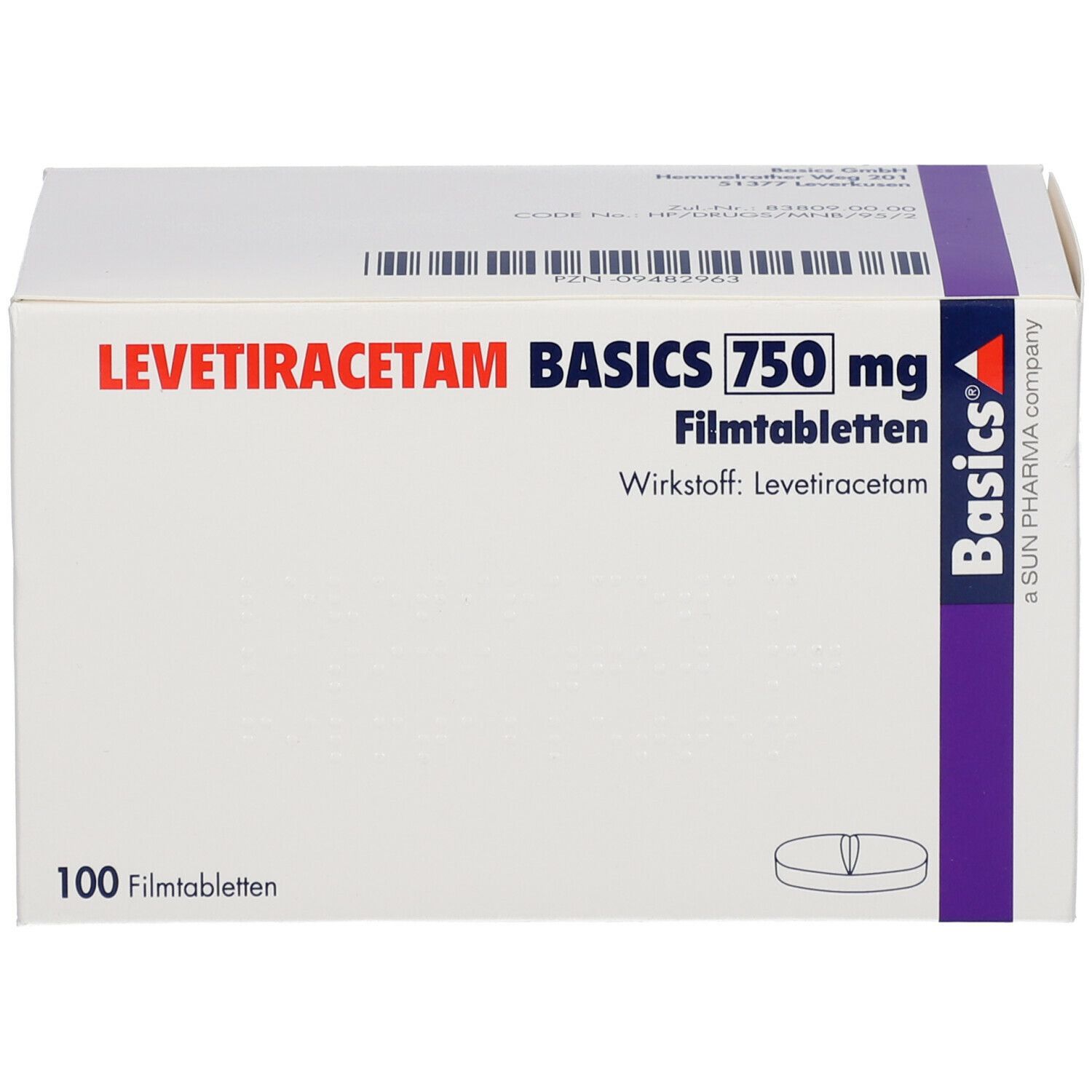 LEVETIRACETAM BASICS 250 mg