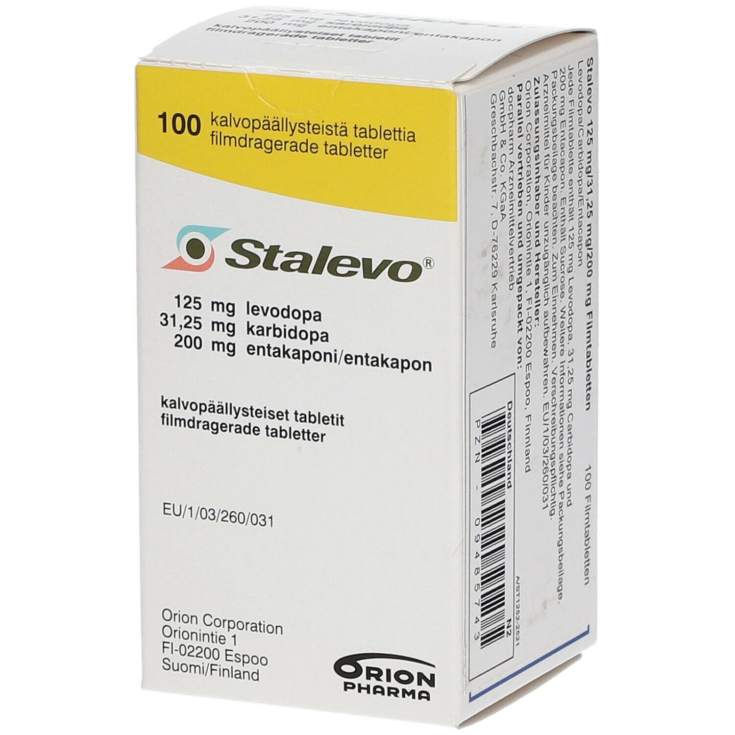 Stalevo® 125 mg/31,25 mg/200 mg