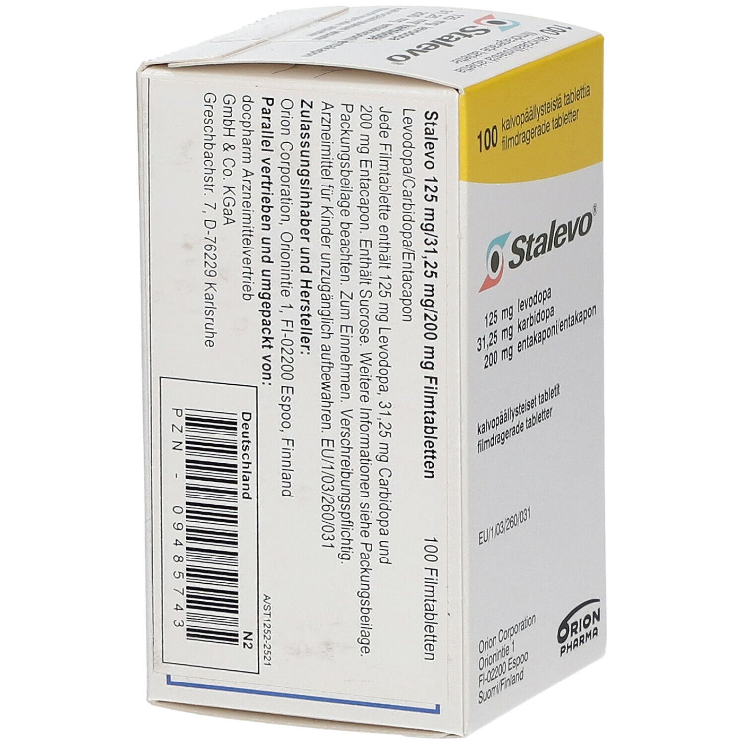 Stalevo® 125 mg/31,25 mg/200 mg