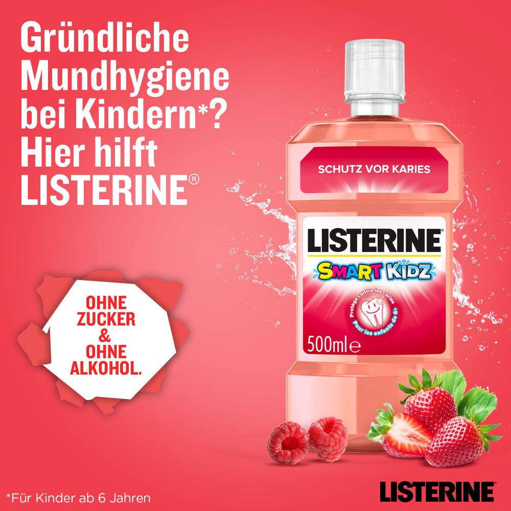 Listerine Smart Kidz Beerengeschmack Mundspülung 500 ml Mundwasser