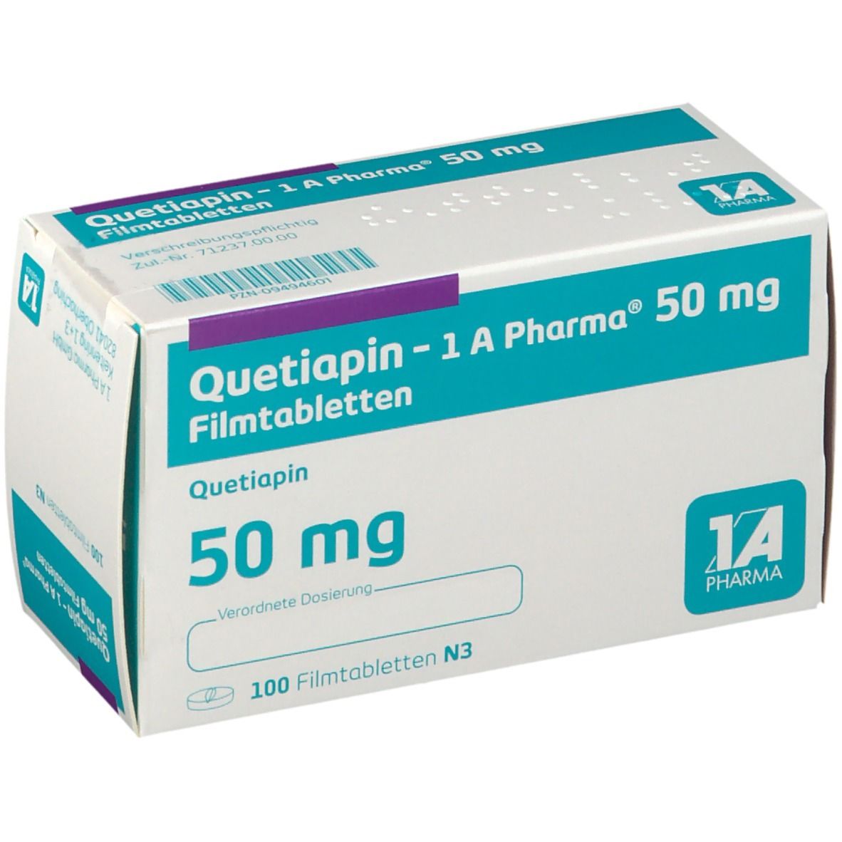 Quetiapin 1A Pharma® 50Mg 100 St mit dem E-Rezept kaufen - SHOP APOTHEKE