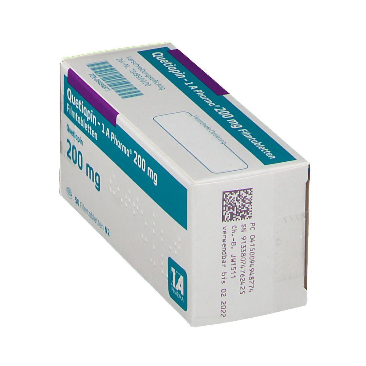 Quetiapin 1A Pharma® 200Mg
