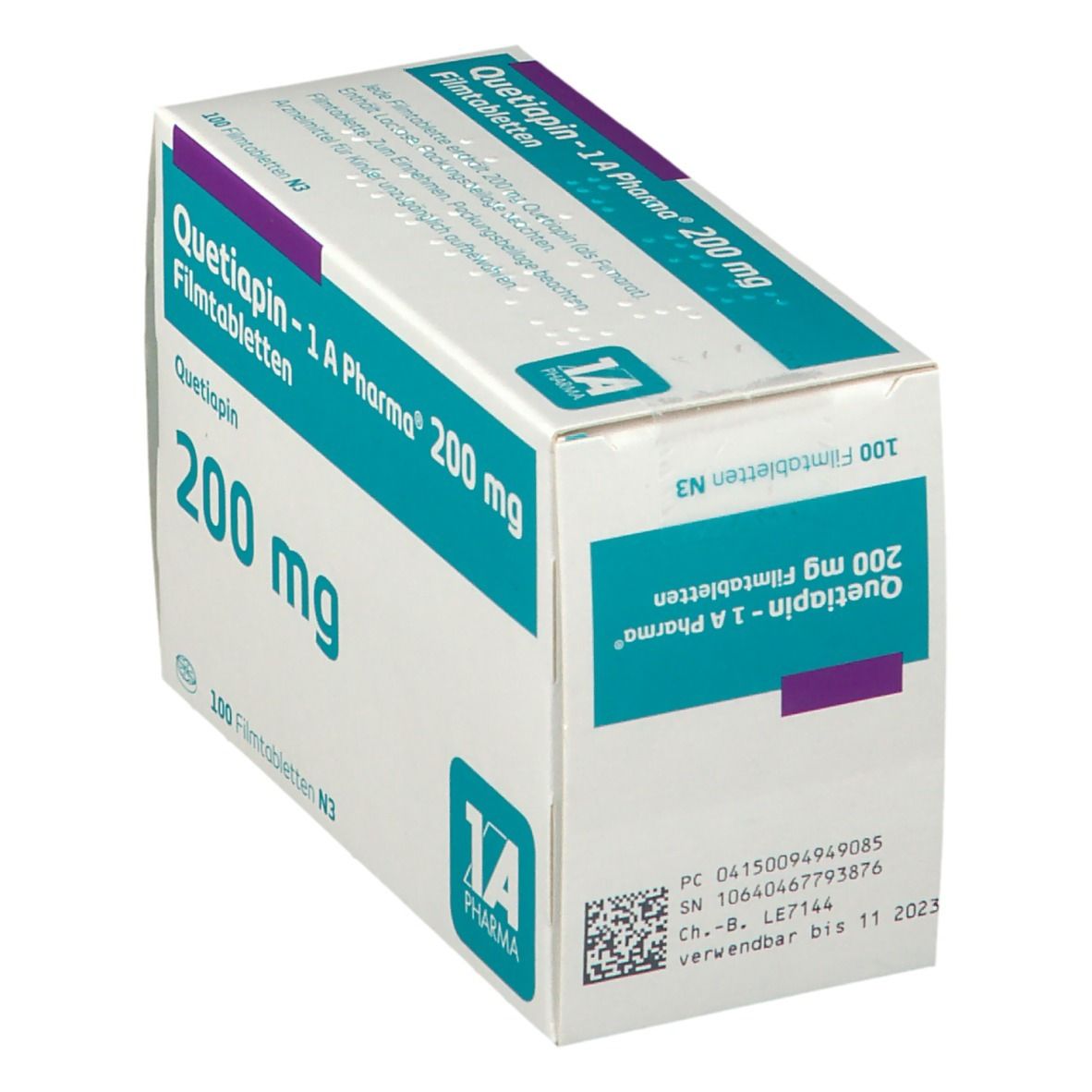 Quetiapin 1A Pharma® 200Mg