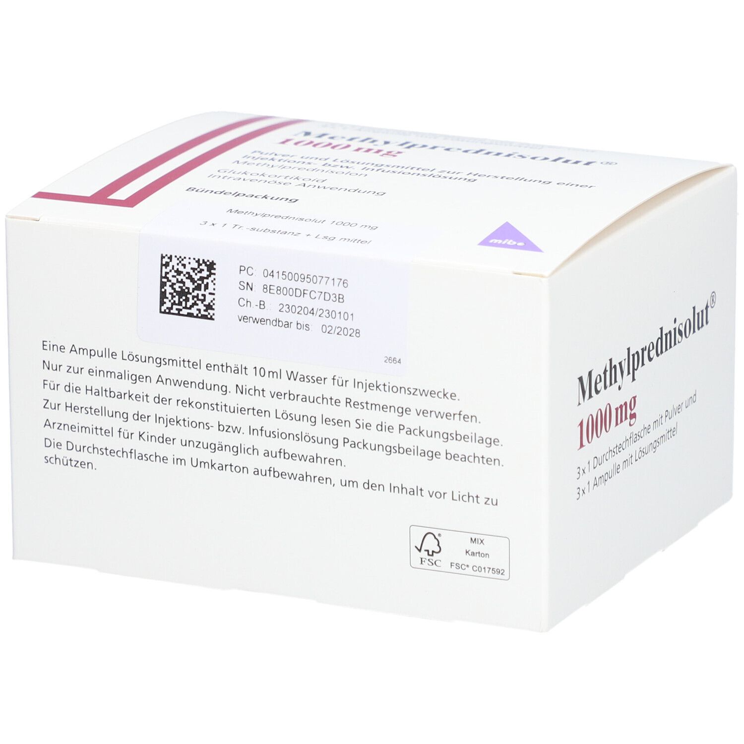 Methylprednisolut 1000 mg