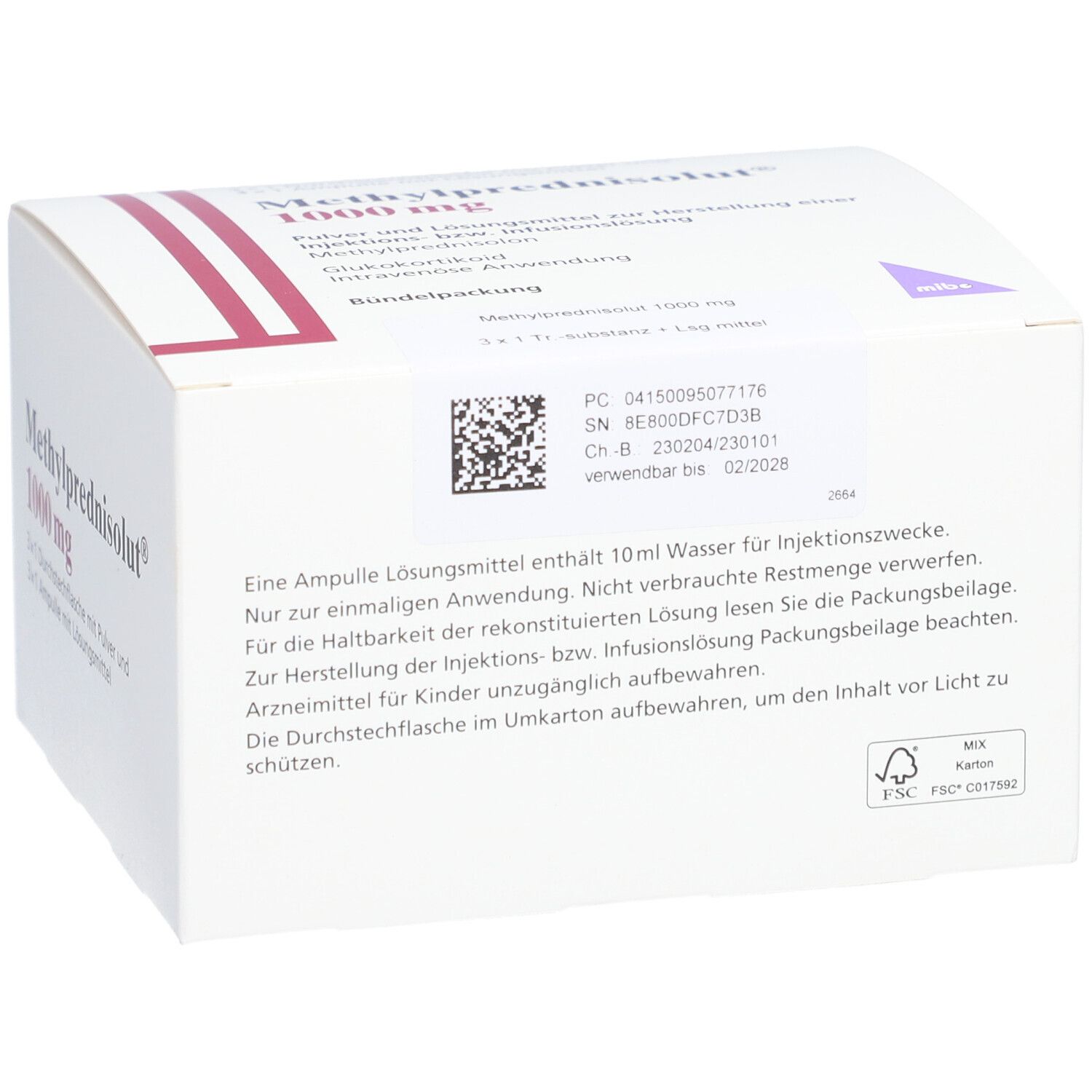 Methylprednisolut 1000 mg
