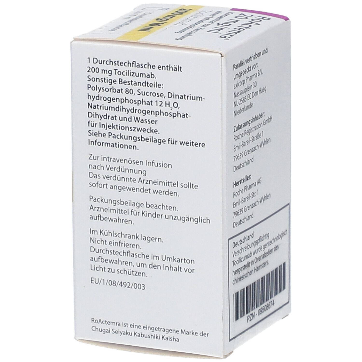ROACTEMRA 20 mg/ml 200 mg Konz.z.Herst.e.Inf.-Lsg.