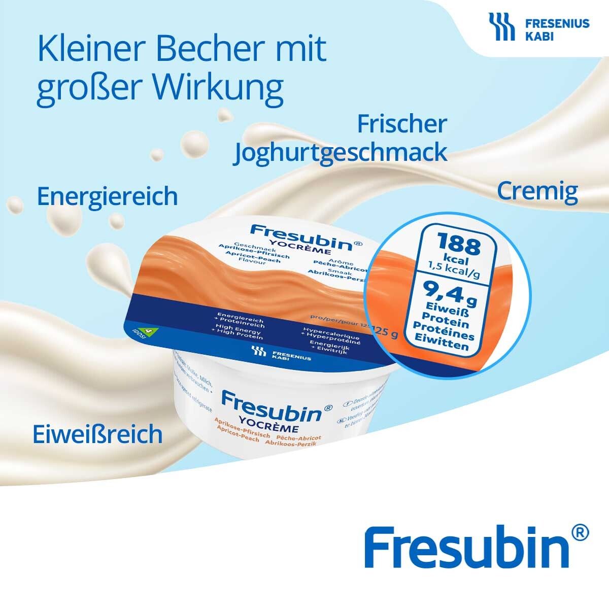 Fresubin YOcreme Himbeere | Aufbaukost bei Mangelernährung & Appetitlosigkeit